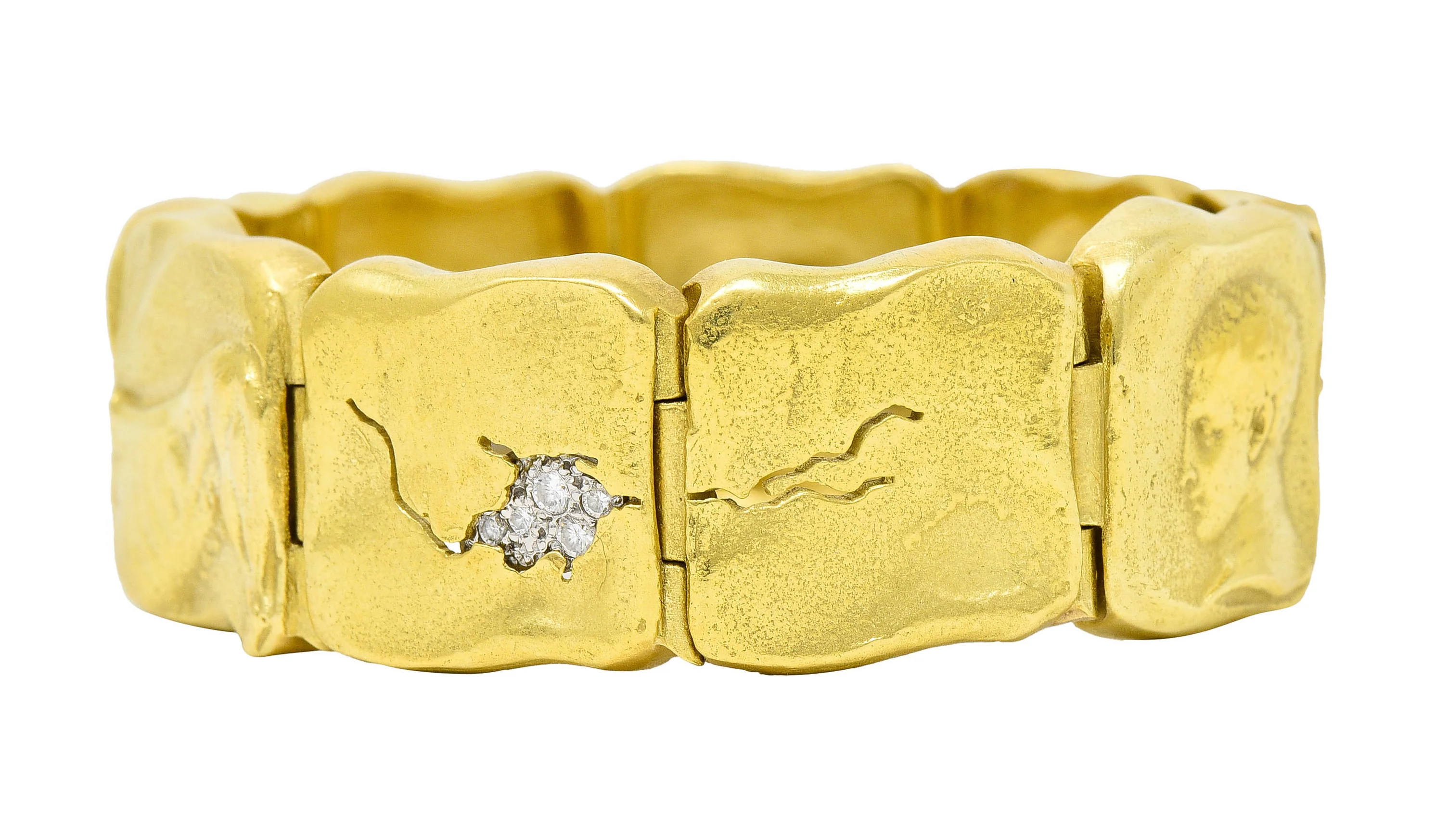 SeidenGang Pave Diamond 18 Karat Gold Platinum Odyssey Link Bracelet - Image 6