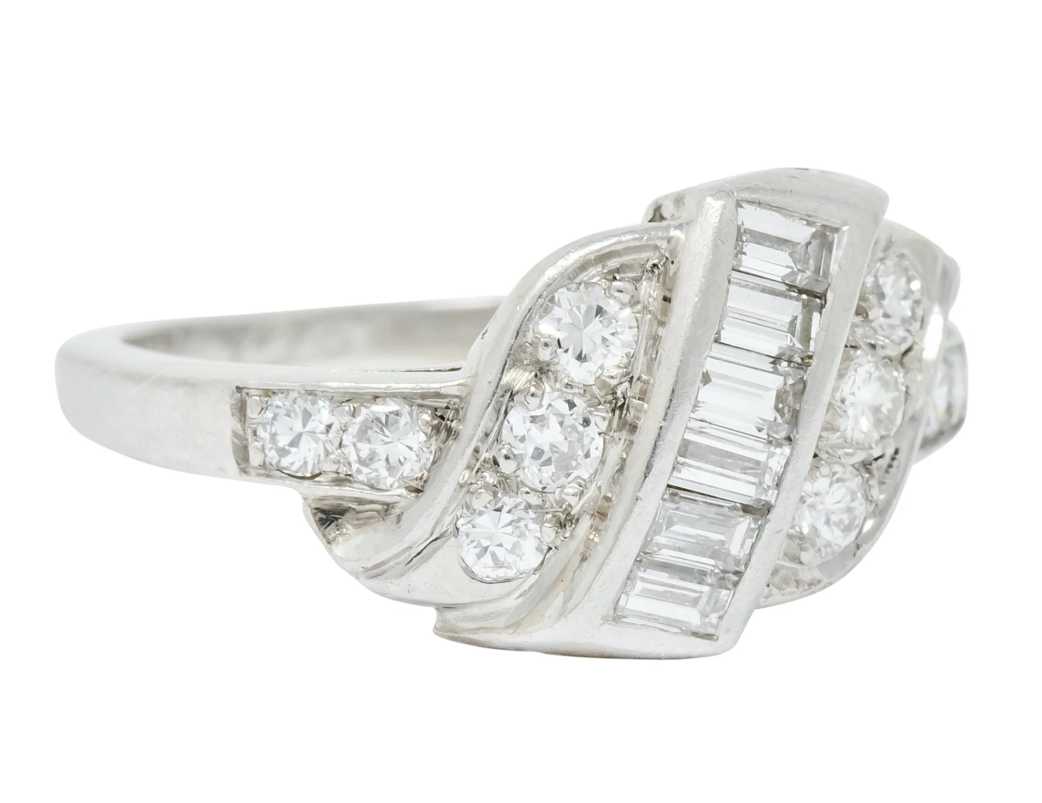 Shreve, Crump & Low Retro 0.70 CTW Diamond Platinum Band Ring - Image 2