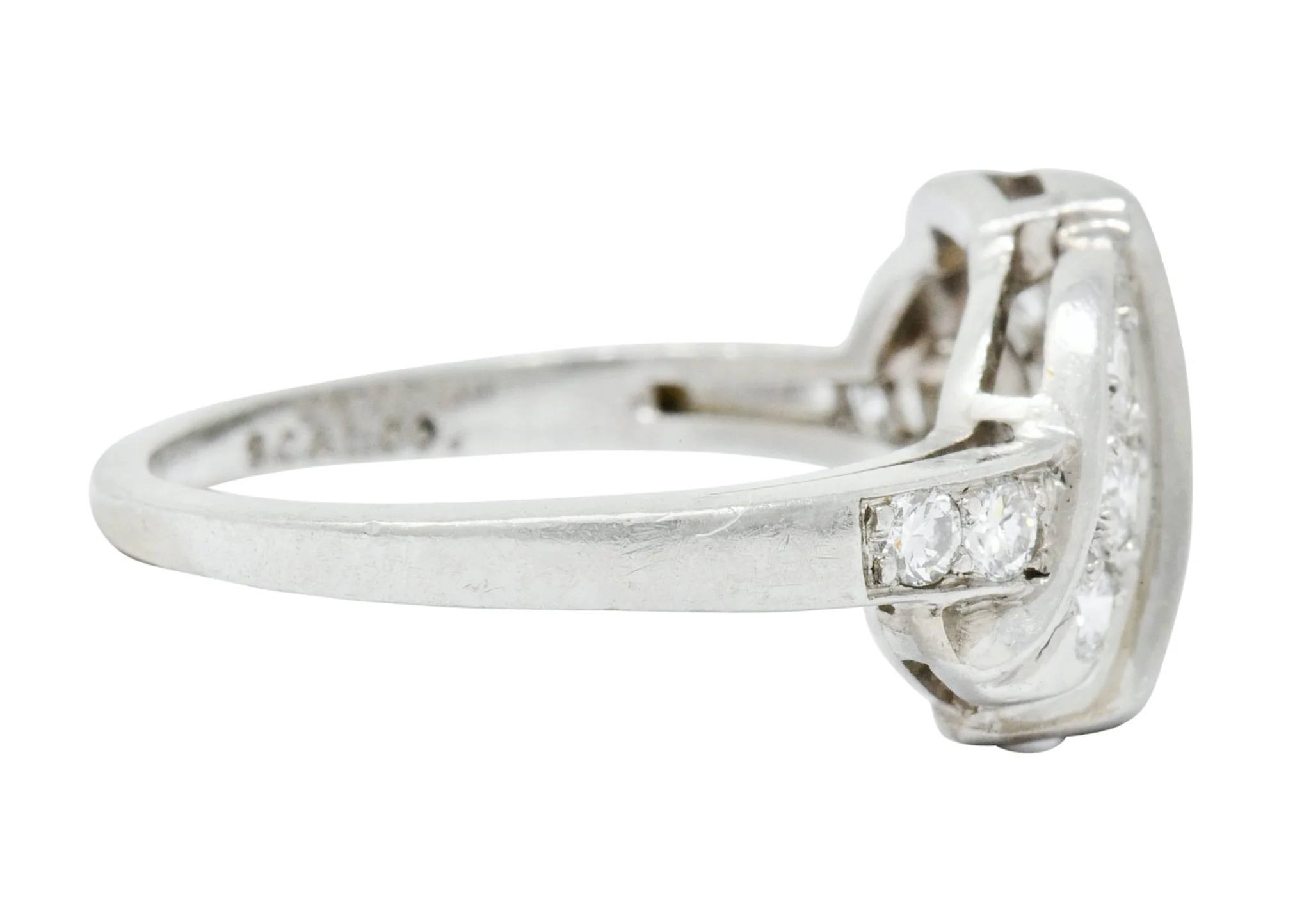 Shreve, Crump & Low Retro 0.70 CTW Diamond Platinum Band Ring - Image 3