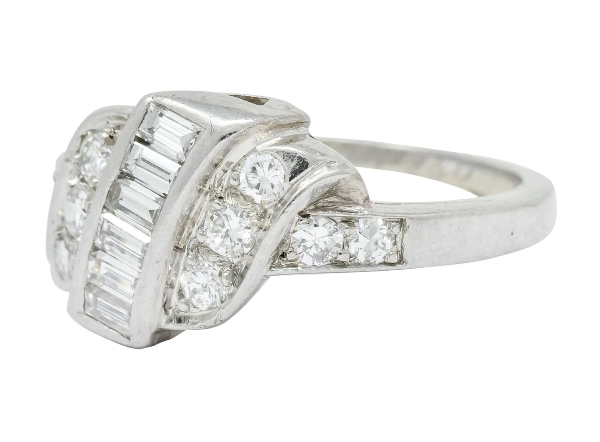 Shreve, Crump & Low Retro 0.70 CTW Diamond Platinum Band Ring - Image 6