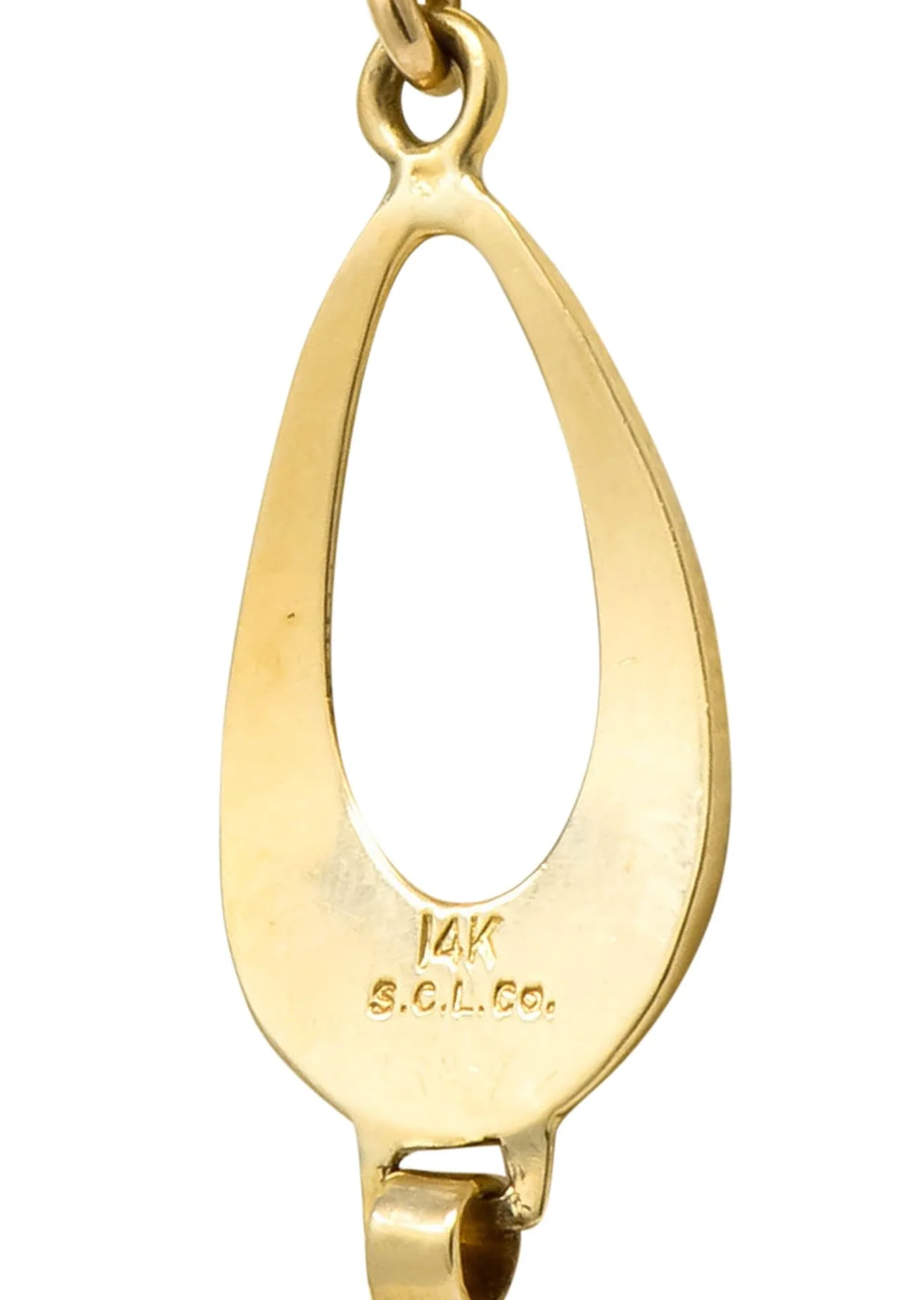 Shreve Crump & Low Retro Peridot 14 Karat Yellow Gold Oval Link Drop Necklace - Image 8