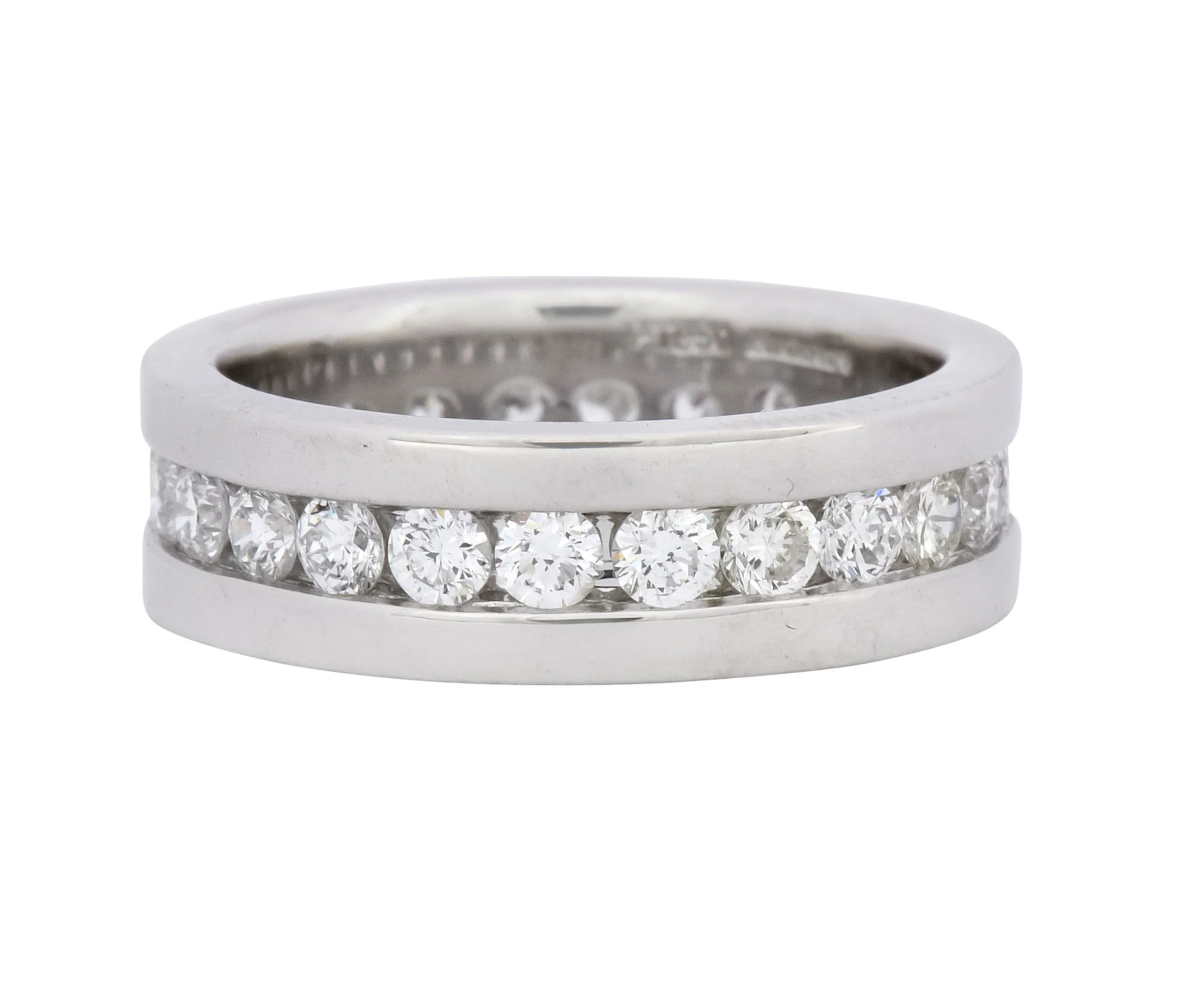 Simayof Modern 1.70 CTW Diamond Platinum Channel Eternity Band - Image 3