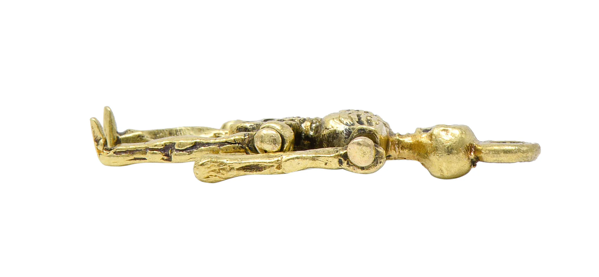 Sloan & Co. Art Nouveau 14 Karat Gold Articulated Skeleton Charm - Image 10