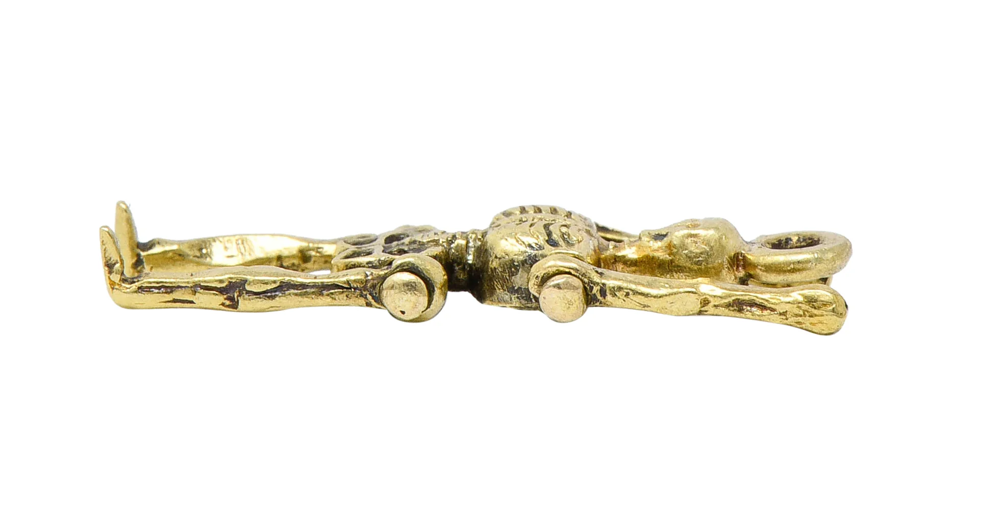Sloan & Co. Art Nouveau 14 Karat Gold Articulated Skeleton Charm - Image 11