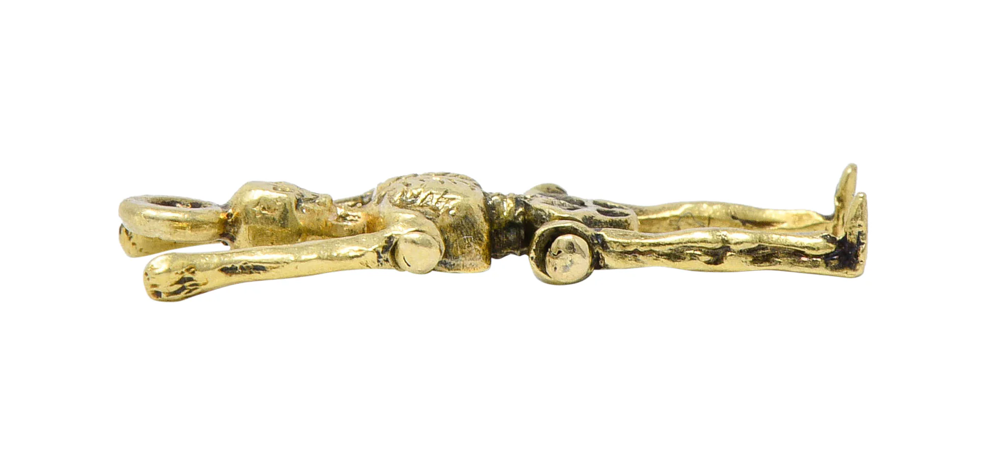 Sloan & Co. Art Nouveau 14 Karat Gold Articulated Skeleton Charm - Image 9