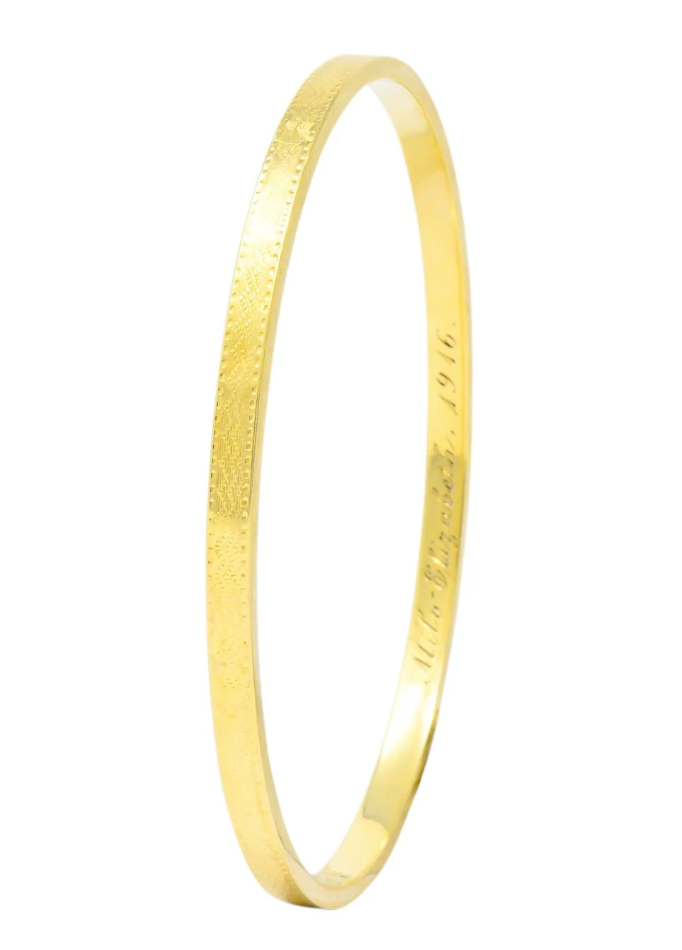 Sloan & Co. Edwardian 14 Karat Gold Bangle Bracelet