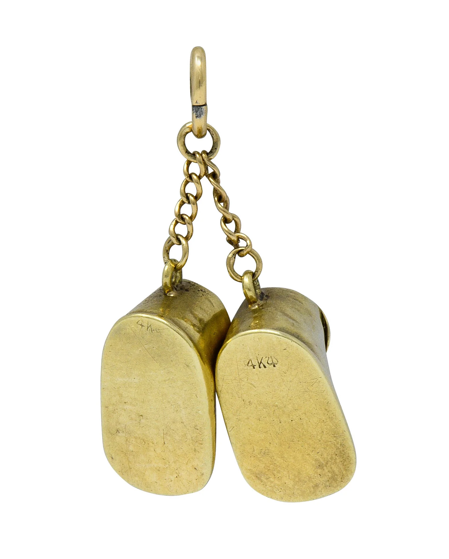 Sloan & Co. Retro 14 Karat Gold Articulated Baby Shoe Charm - Image 4