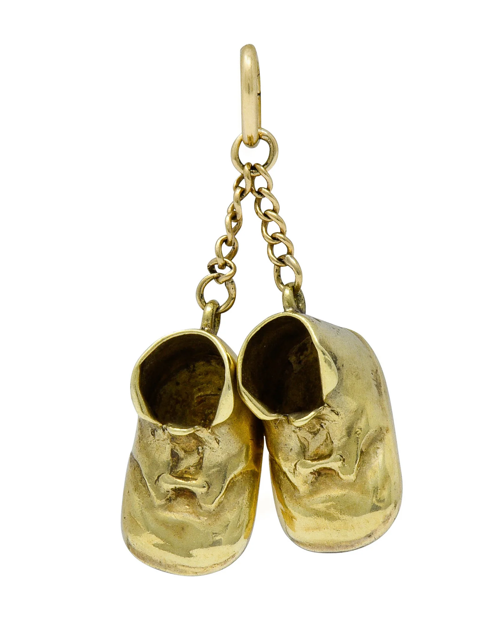 Sloan & Co. Retro 14 Karat Gold Articulated Baby Shoe Charm - Image 6