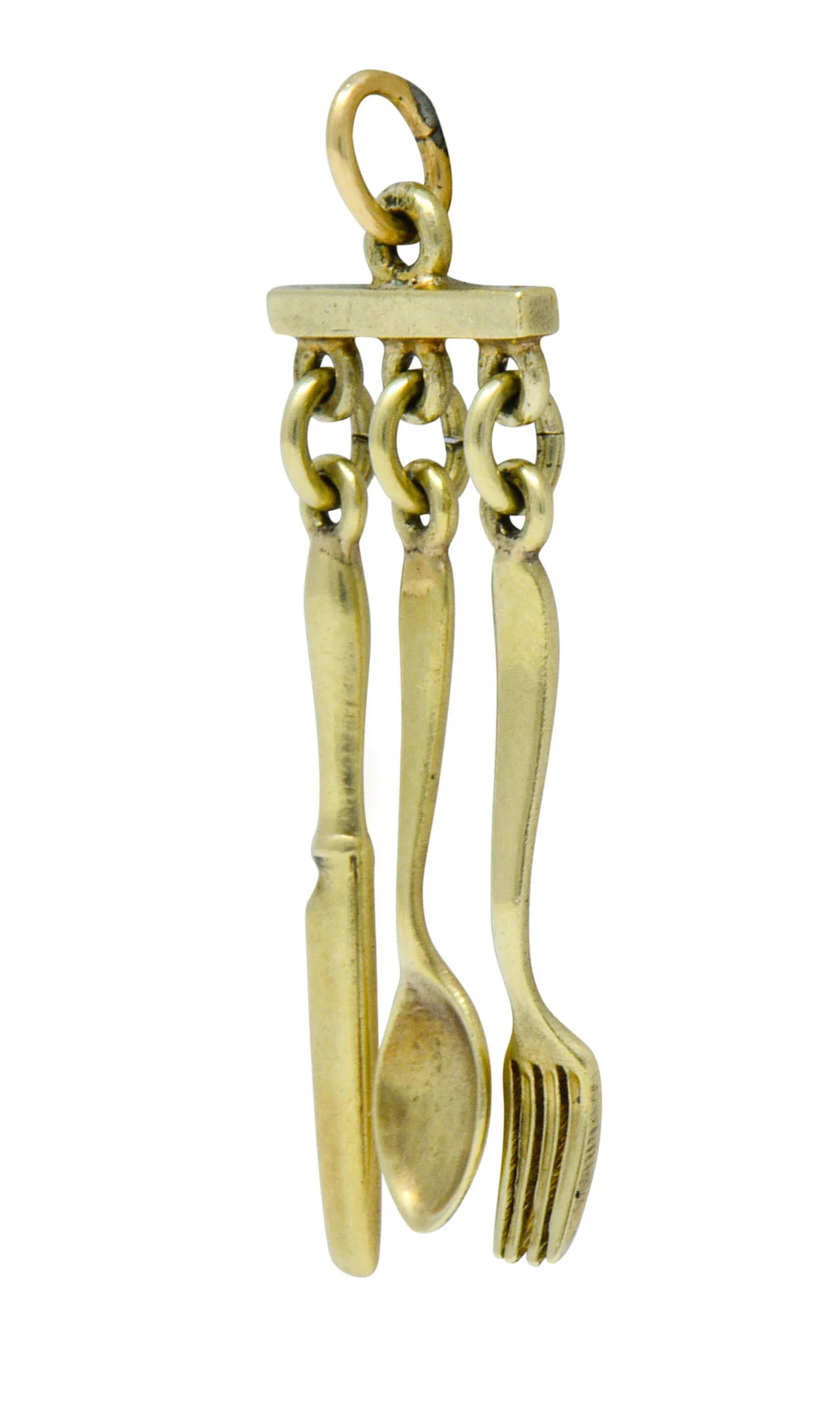 Sloan & Co. Retro 14 Karat Gold Cutlery Charm - Image 3