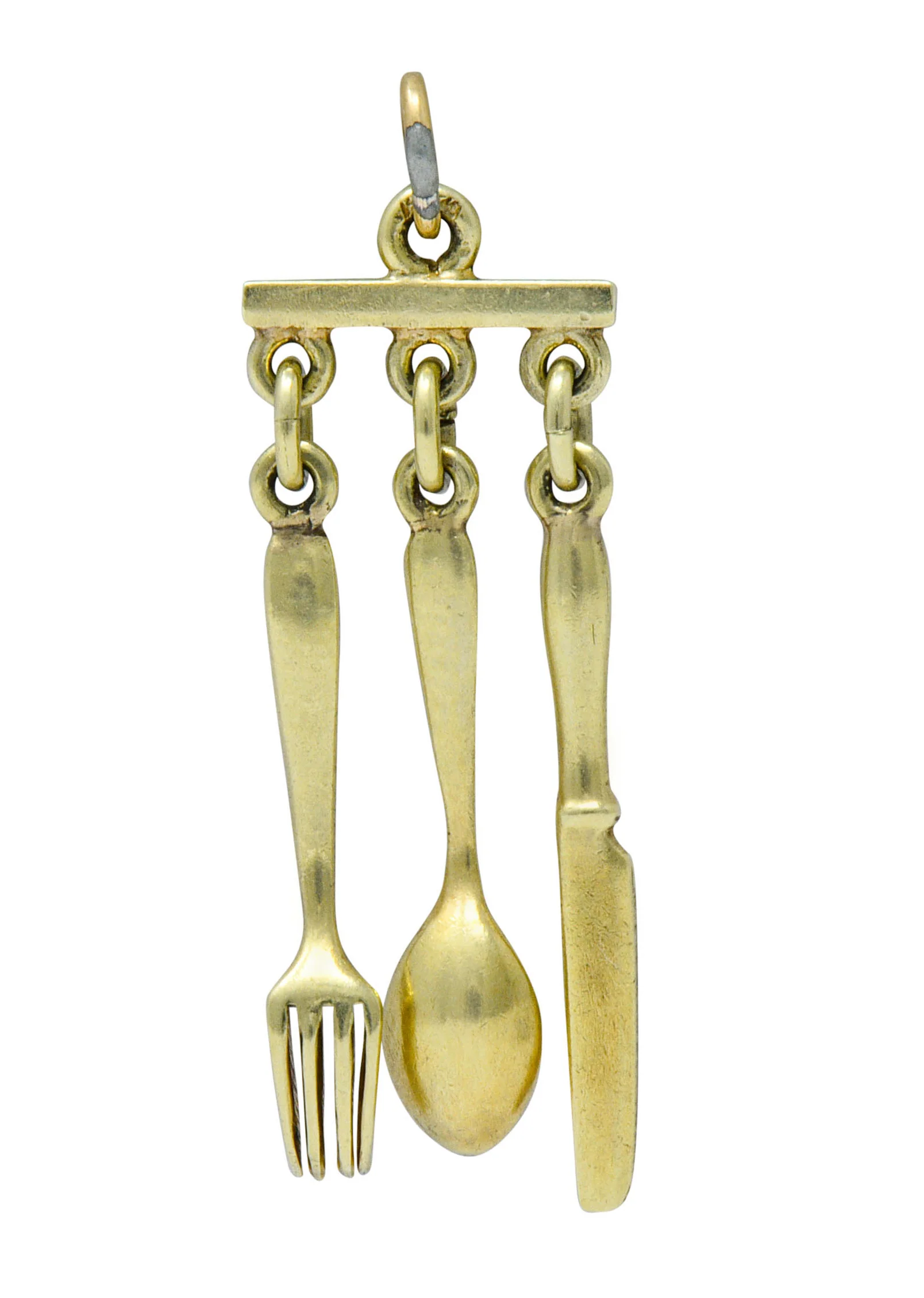 Sloan & Co. Retro 14 Karat Gold Cutlery Charm - Image 4