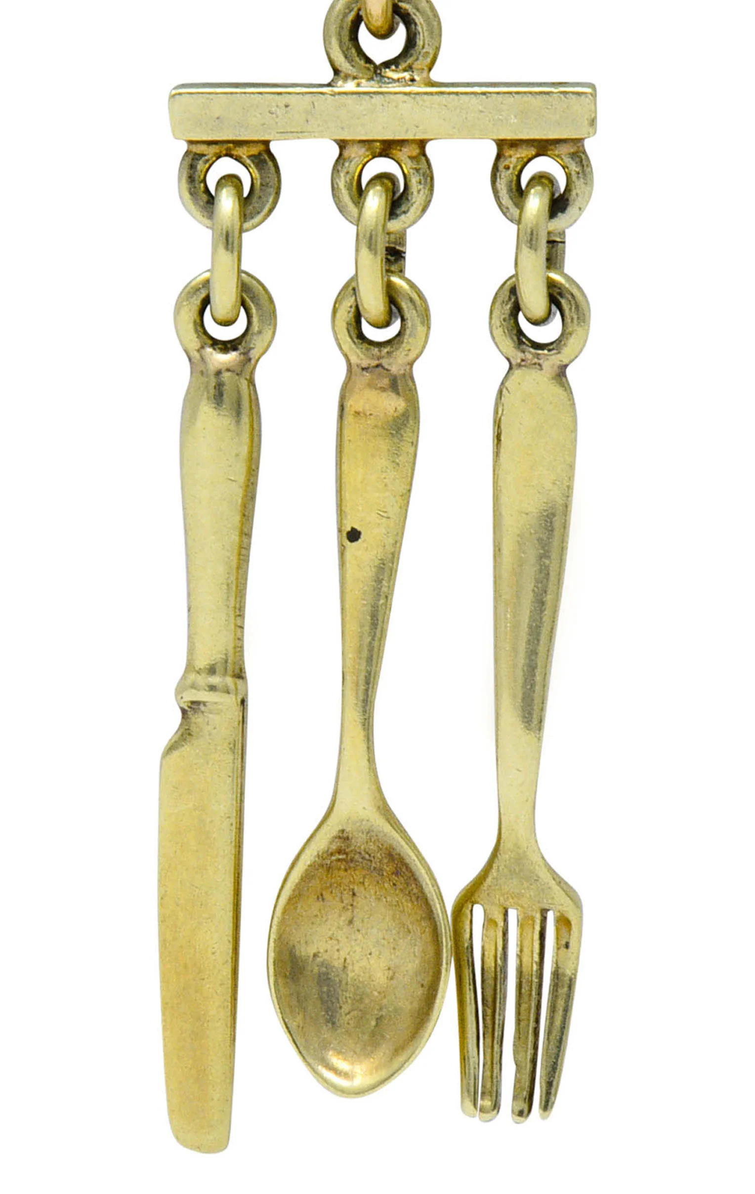 Sloan & Co. Retro 14 Karat Gold Cutlery Charm - Image 5