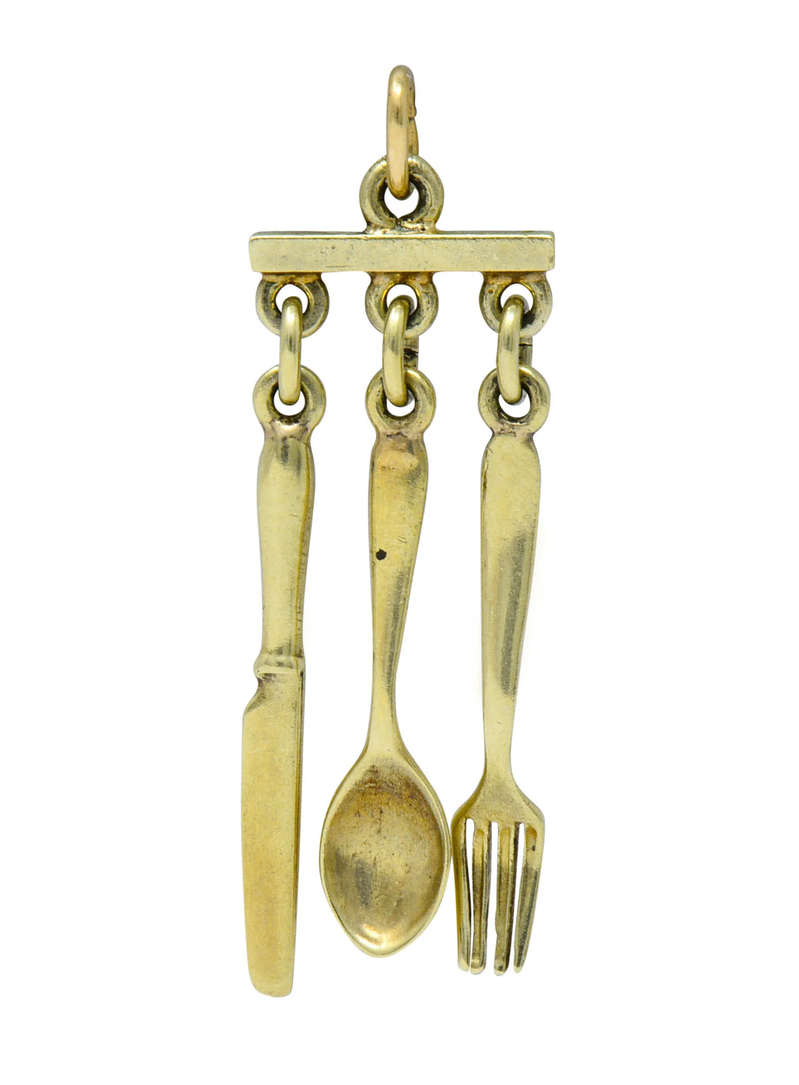Sloan & Co. Retro 14 Karat Gold Cutlery Charm - Image 6