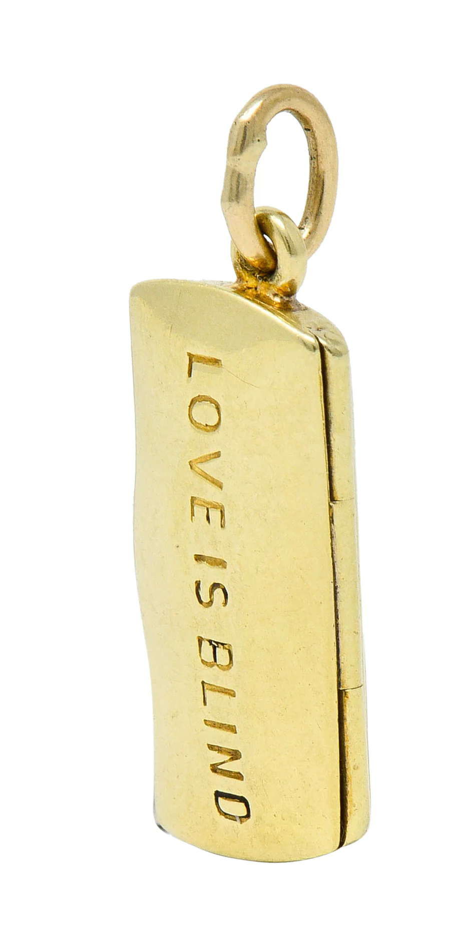 Sloan & Co. Retro 14 Karat Gold Love Is Blind Charm - Image 5