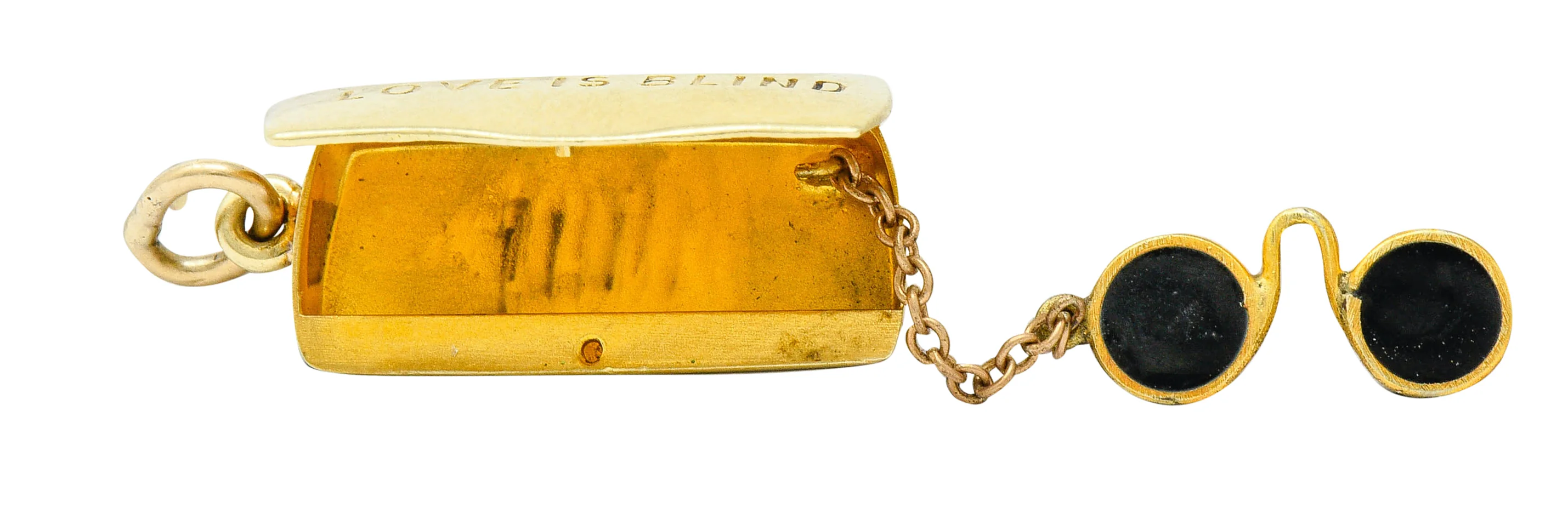 Sloan & Co. Retro 14 Karat Gold Love Is Blind Charm - Image 6