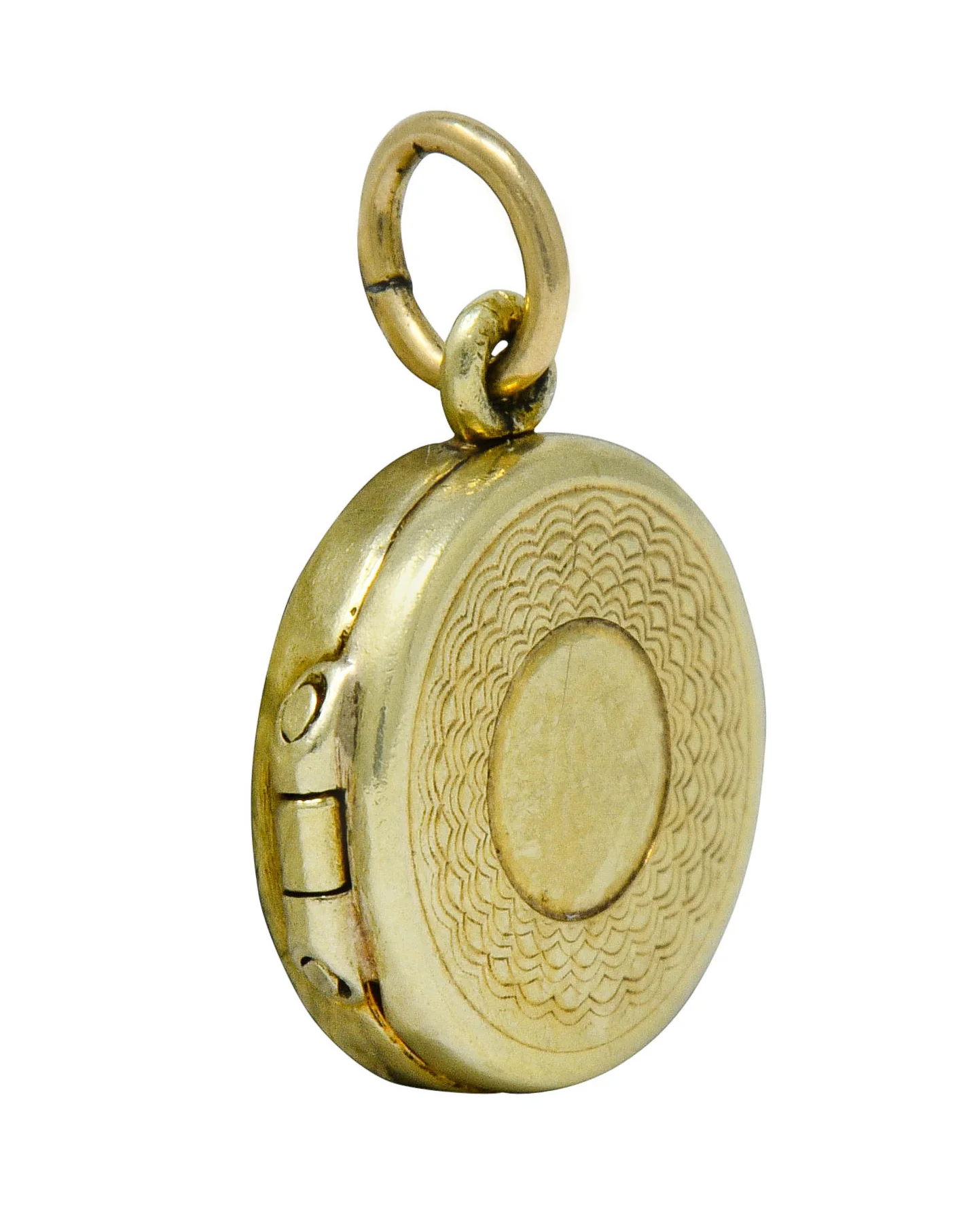 Sloan & Co. Retro 14 Karat Gold Makeup Compact Charm - Image 4