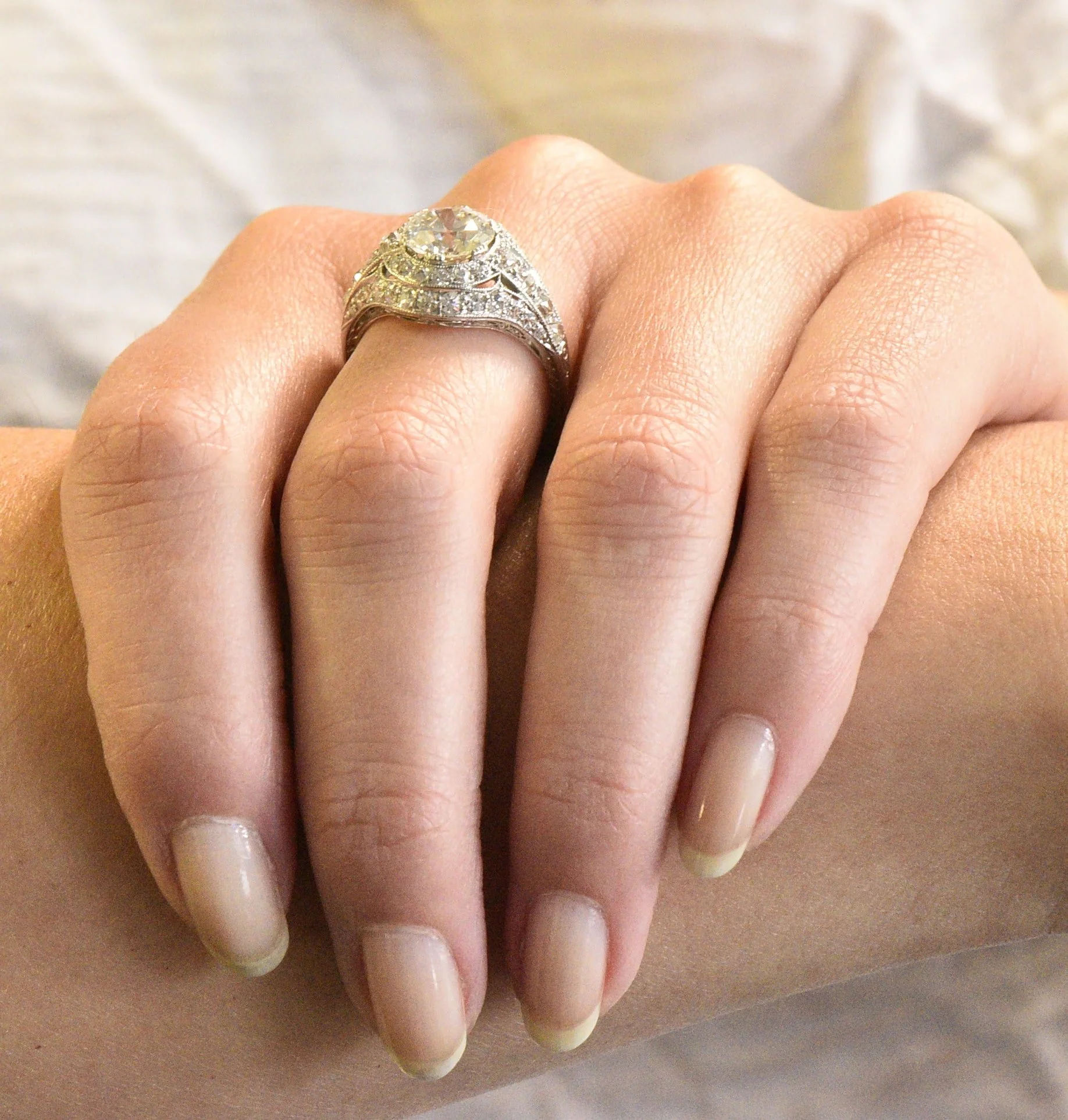 Stunning J.E. Caldwell Art Deco 2.81 CTW Diamond Engagement Ring GIA - Image 10