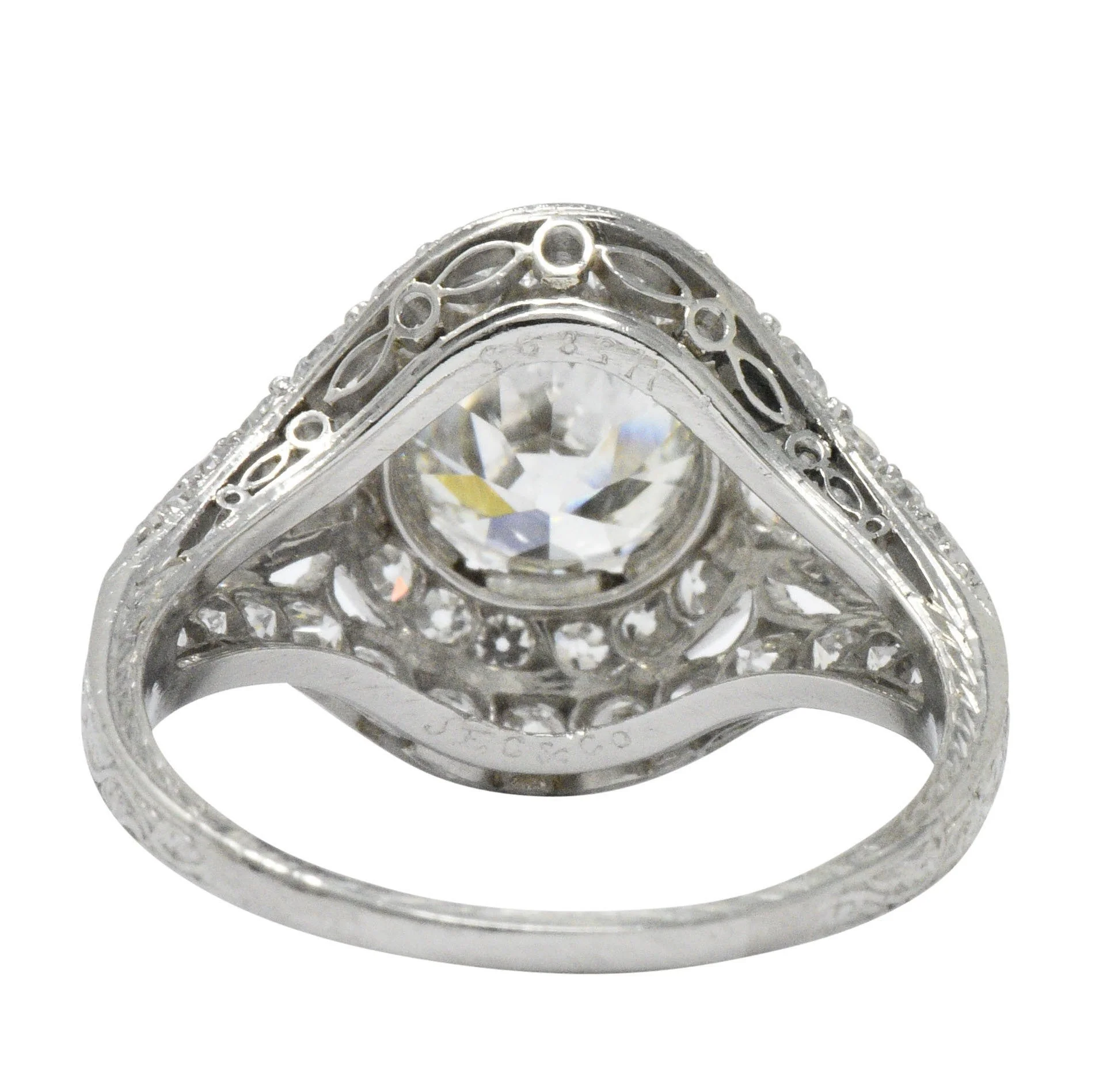 Stunning J.E. Caldwell Art Deco 2.81 CTW Diamond Engagement Ring GIA - Image 6