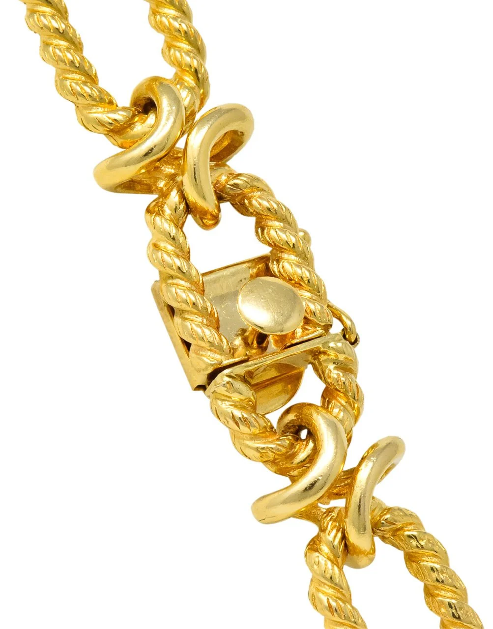 Substantial Contemporary 14 Karat Gold Necklace With Extender - Image 6