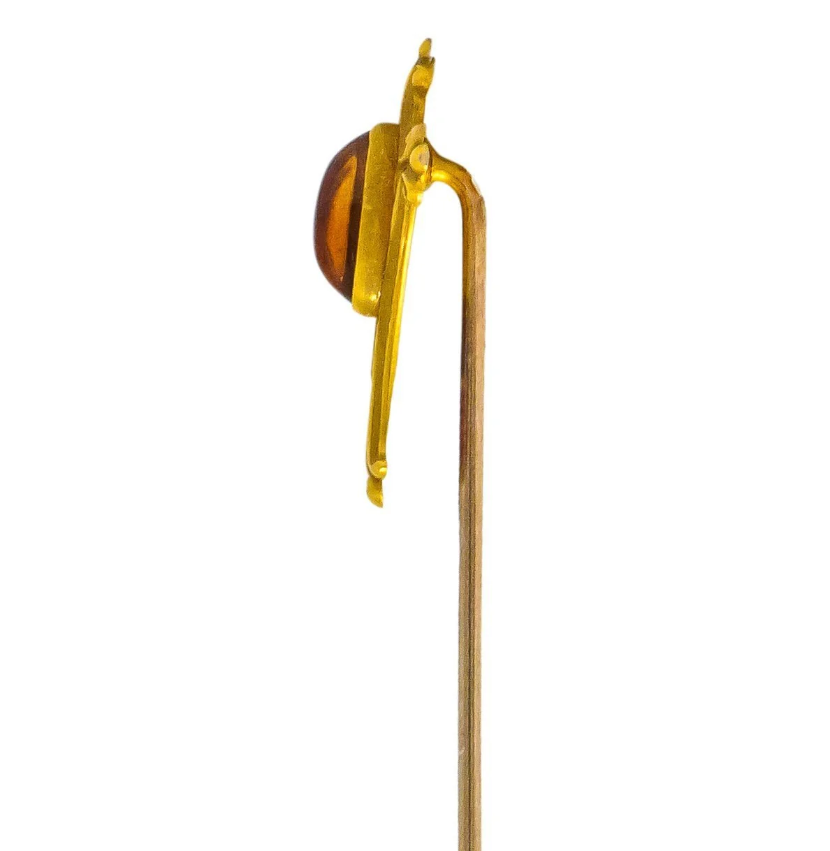 Taylor & Co. Inc. Art Nouveau Citrine 10 Karat Gold Stickpin - Image 3