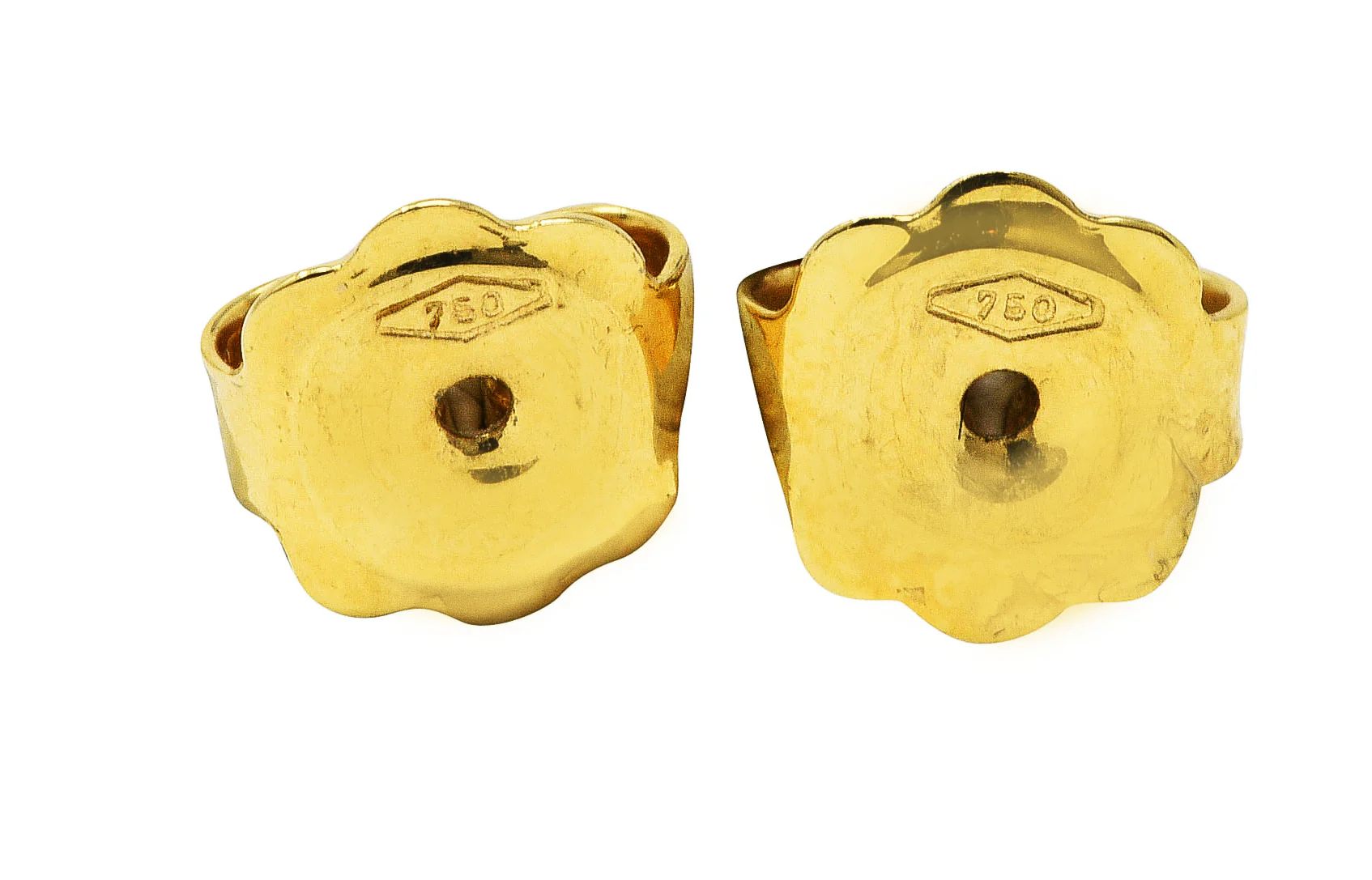 Temple St. Clair Rock Crystal Quartz 18 Karat Gold Half-Hoop Drop Earrings - Image 4