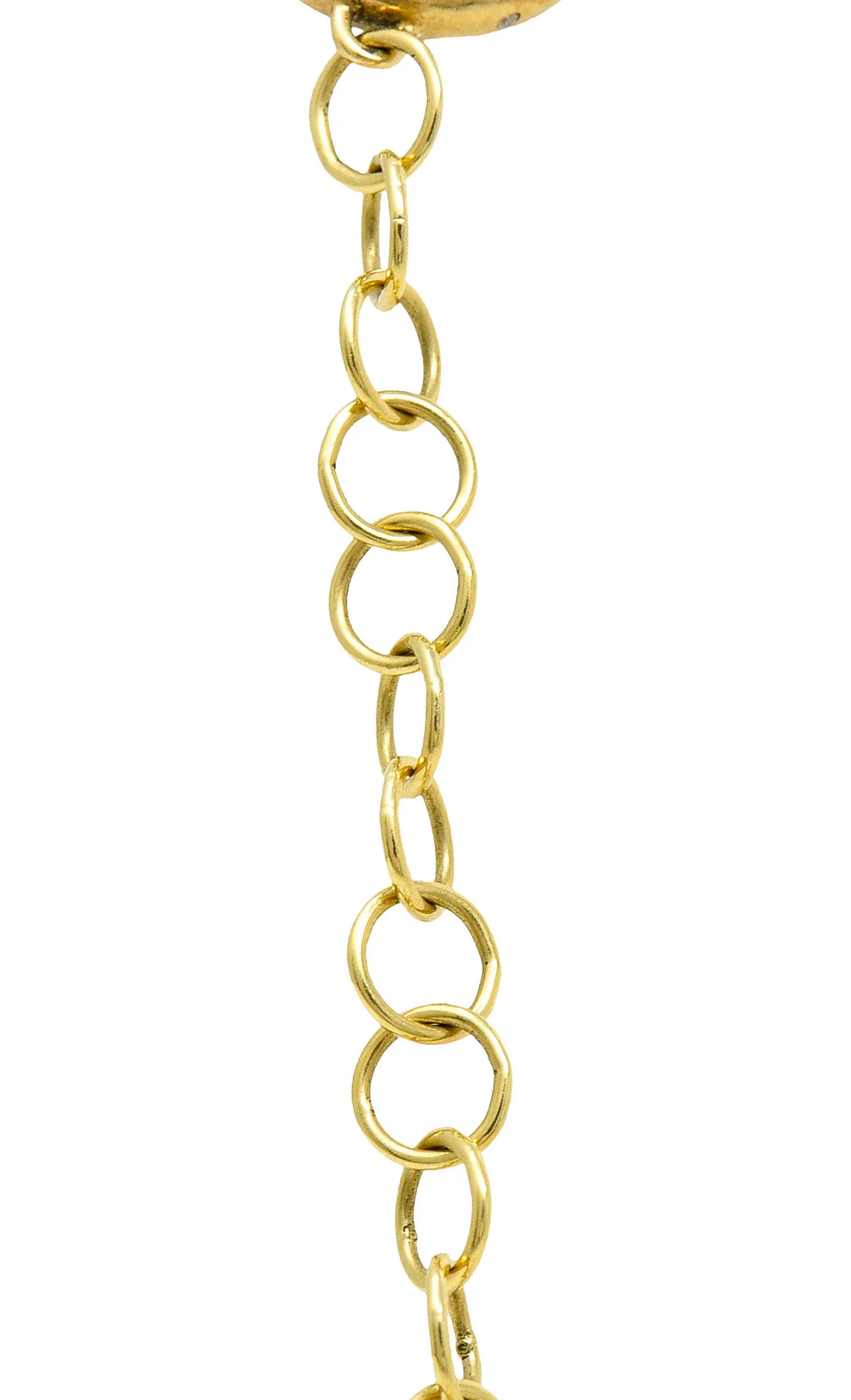 Temple. St. Clair Rock Crystal Quartz 18 Karat Gold Man-In-The-Moon Necklace - Image 11