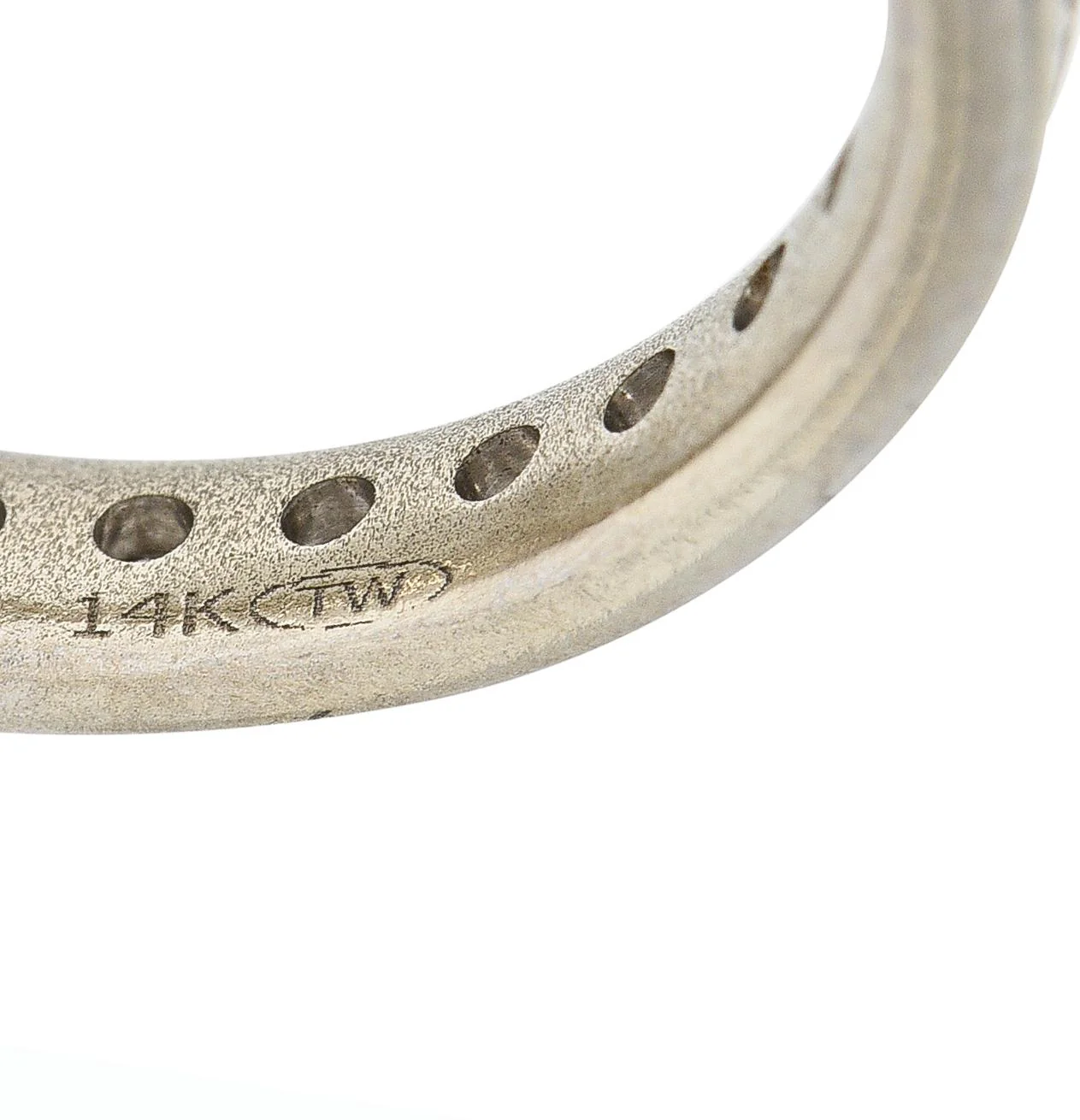 Tessler & Weiss Mid-Century 1.45 CTW Diamond 14 Karat White Gold Vintage Eternity Band Ring - Image 4