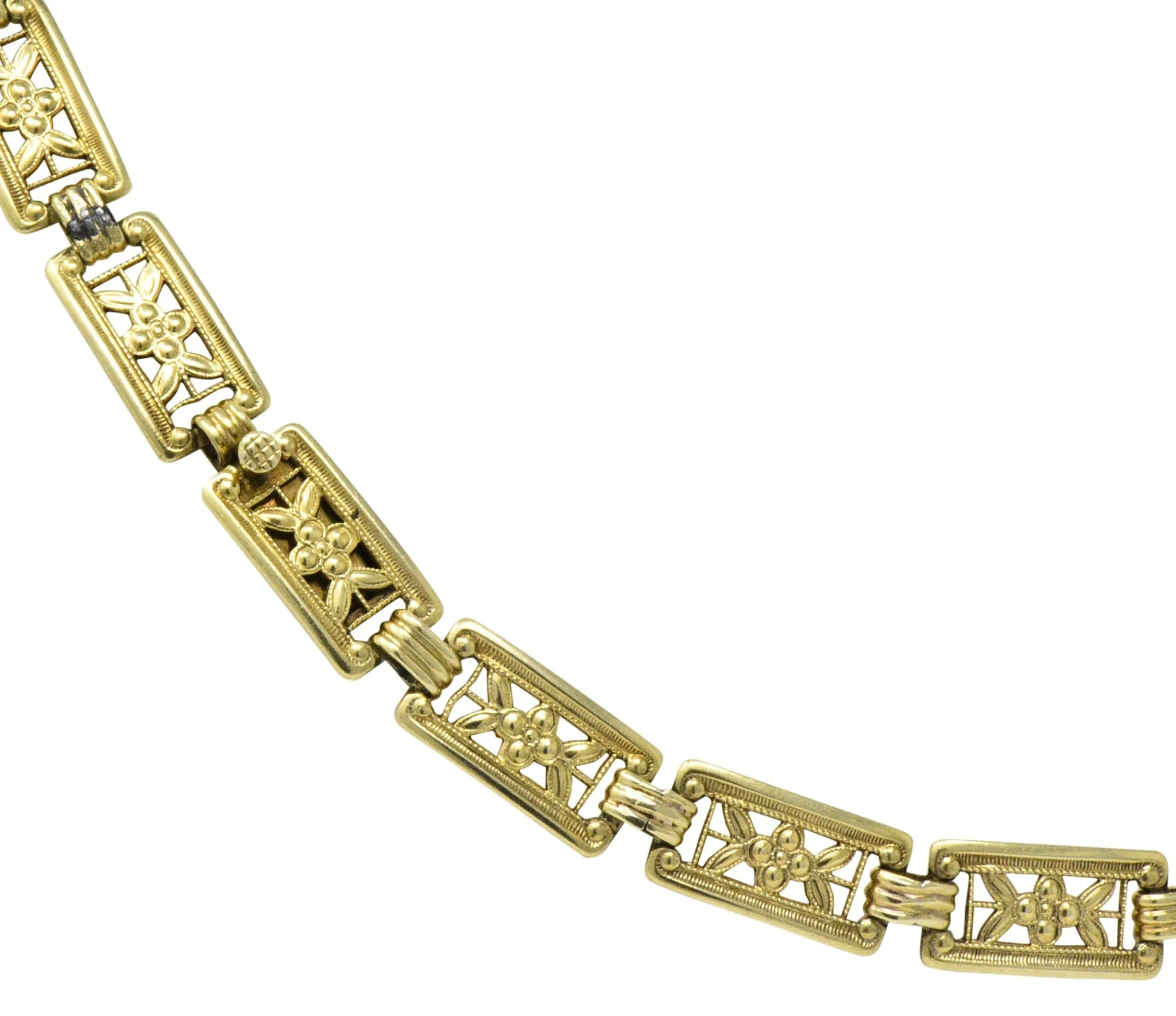 Theberath & Co. Art Nouveau Carnelian 14 Karat Gold Necklace - Image 8