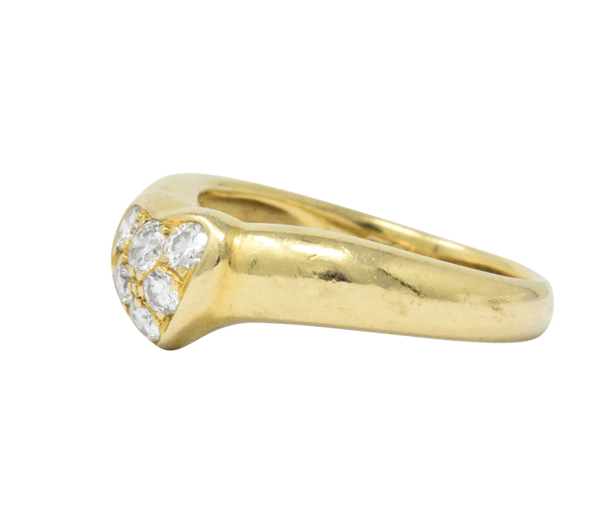 Tiffany & Co. 0.25 CTW Diamond And 18 Karat Gold Heart Ring - Image 2