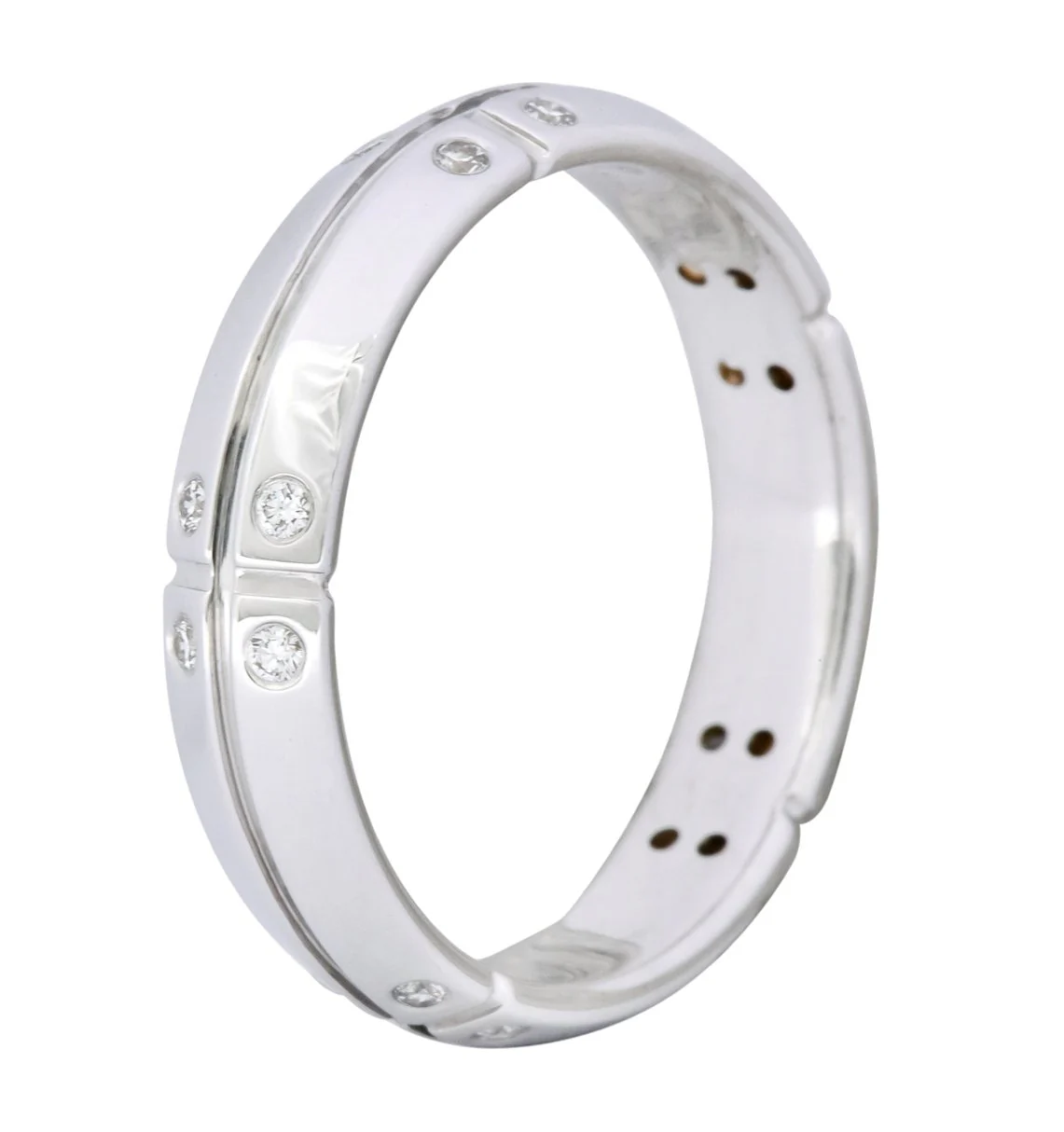 Tiffany & Co. 0.30 CTW Diamond 18 Karat White Gold Streamerica Band Ring - Image 5