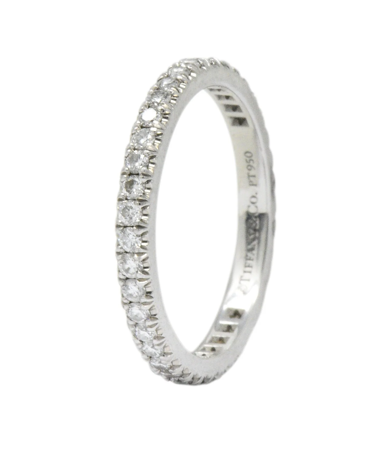 Tiffany & Co. 0.40 CTW Diamond Platinum Eternity Band Ring - Image 2