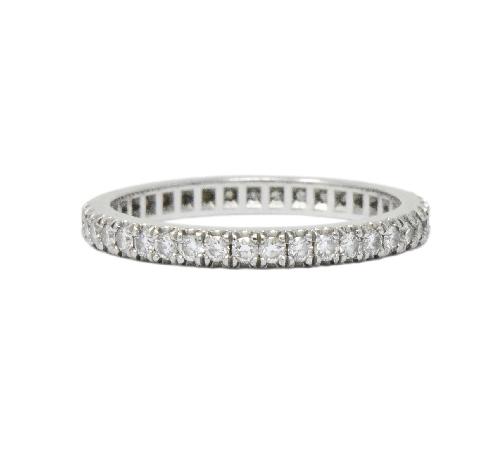 Tiffany & Co. 0.40 CTW Diamond Platinum Eternity Band Ring - Image 3