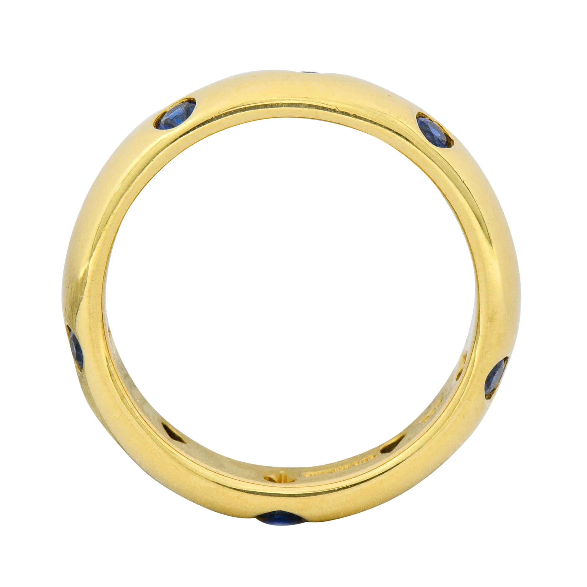 Tiffany & Co. 0.40 CTW Sapphire 18 Karat Gold Etoile Band Ring - Image 6