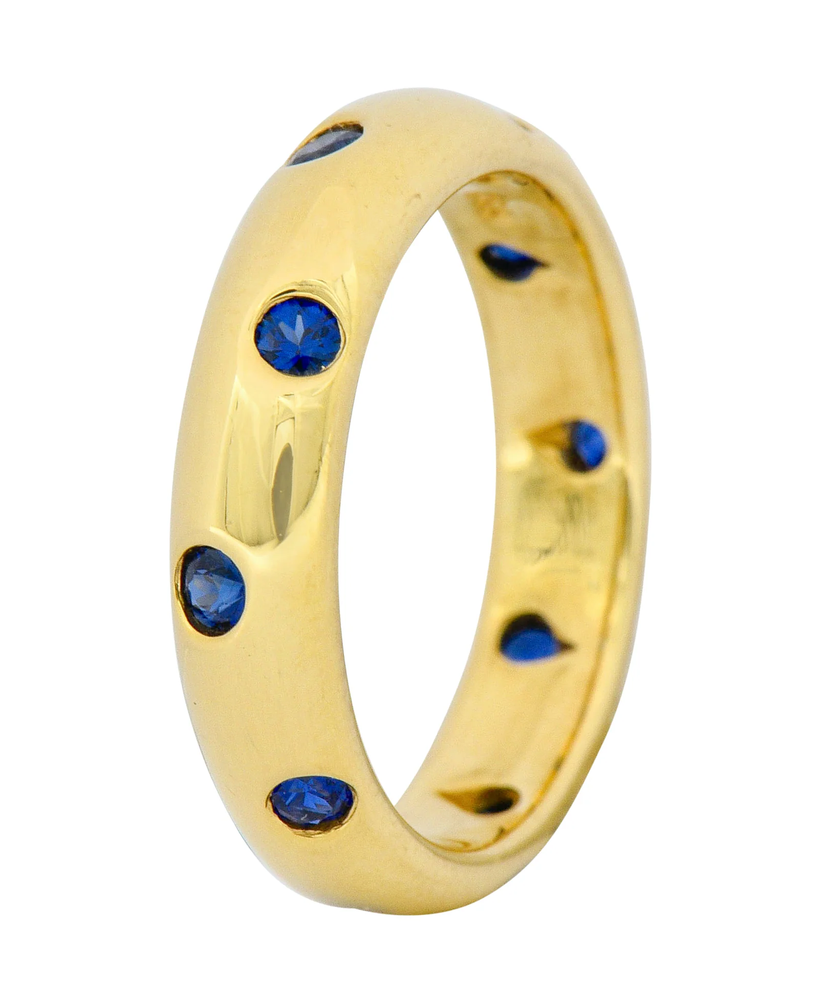 Tiffany & Co. 0.40 CTW Sapphire 18 Karat Gold Etoile Band Ring - Image 8
