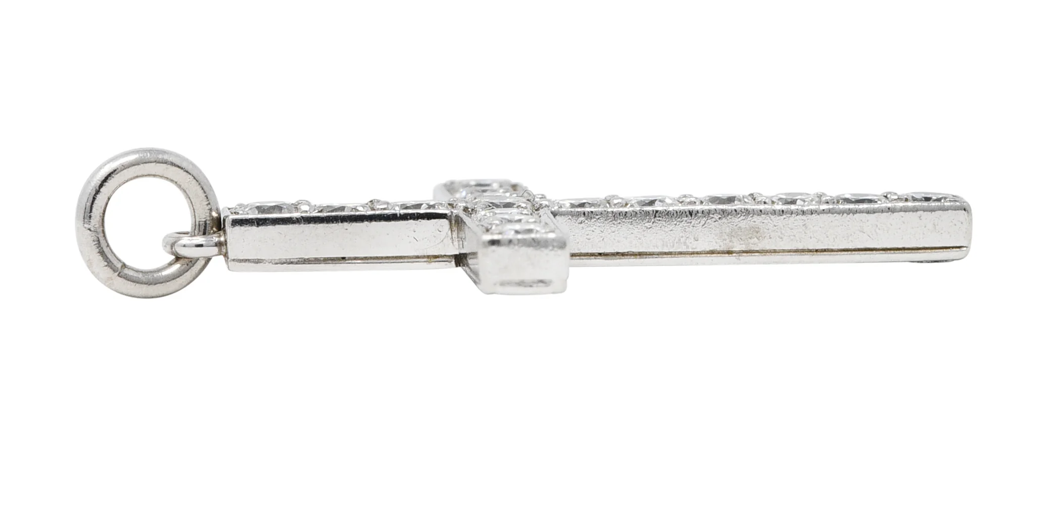 Tiffany & Co. 0.50 CTW Diamond Platinum Unisex Cross Pendant Circa 1950 - Image 8