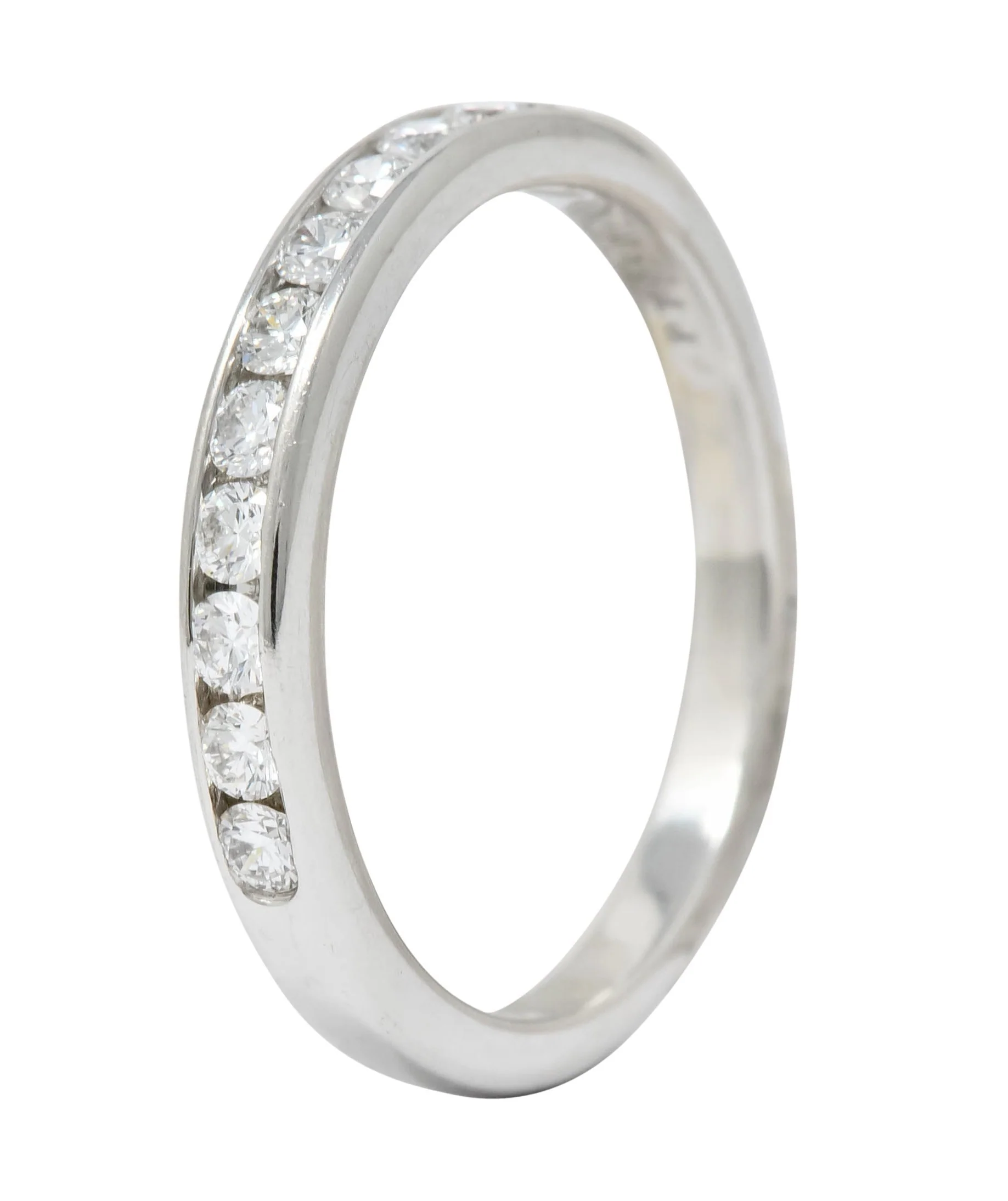 Tiffany & Co. 0.55 CTW Diamond Platinum Anniversary Channel Band Ring - Image 10