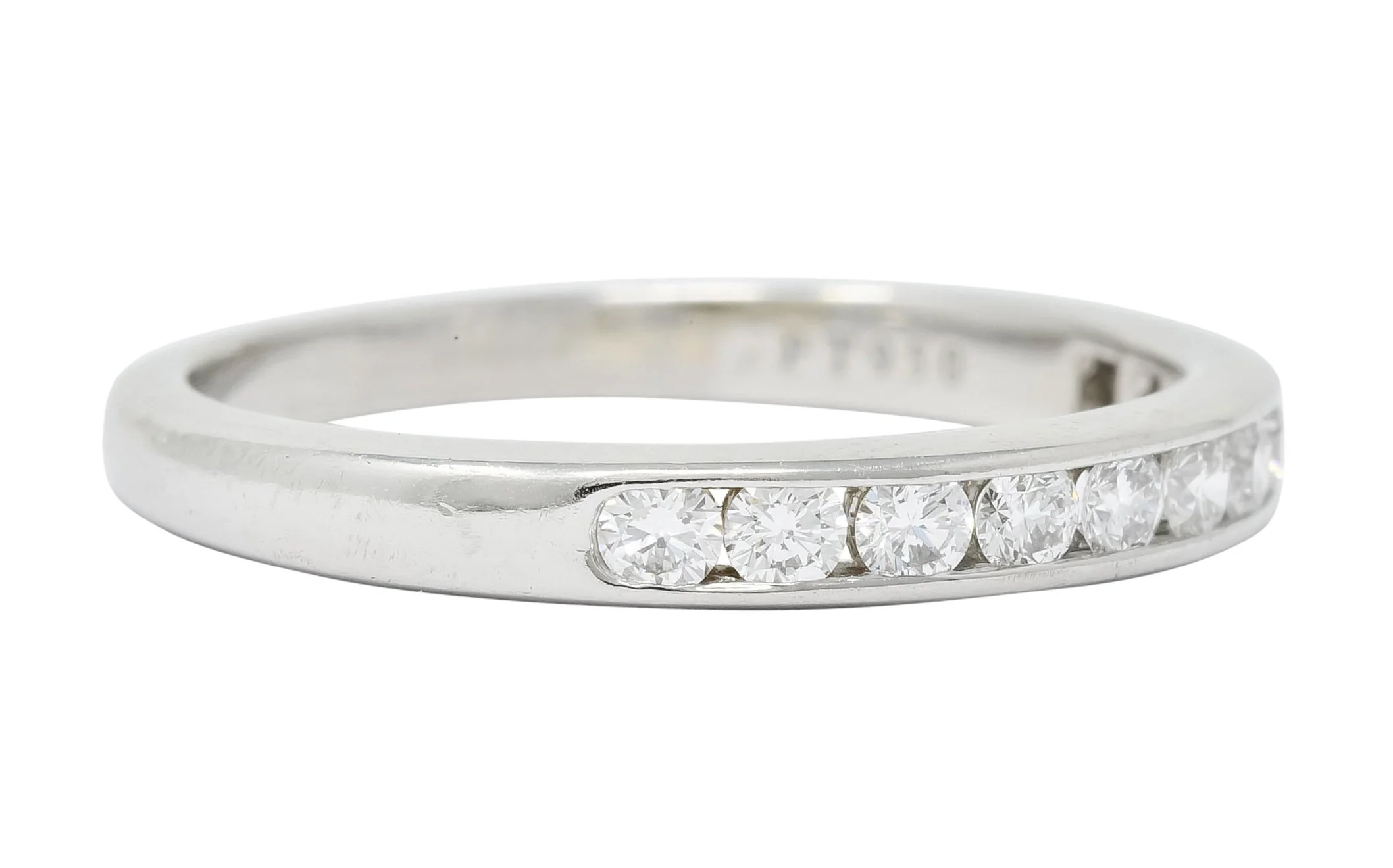 Tiffany & Co. 0.55 CTW Diamond Platinum Anniversary Channel Band Ring - Image 2