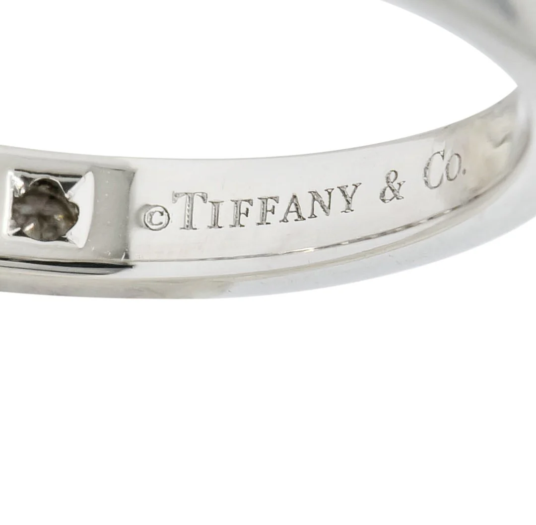 Tiffany & Co. 0.55 CTW Diamond Platinum Anniversary Channel Band Ring - Image 7