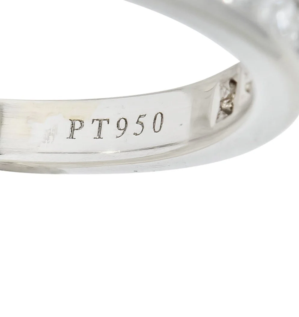 Tiffany & Co. 0.55 CTW Diamond Platinum Anniversary Channel Band Ring - Image 8