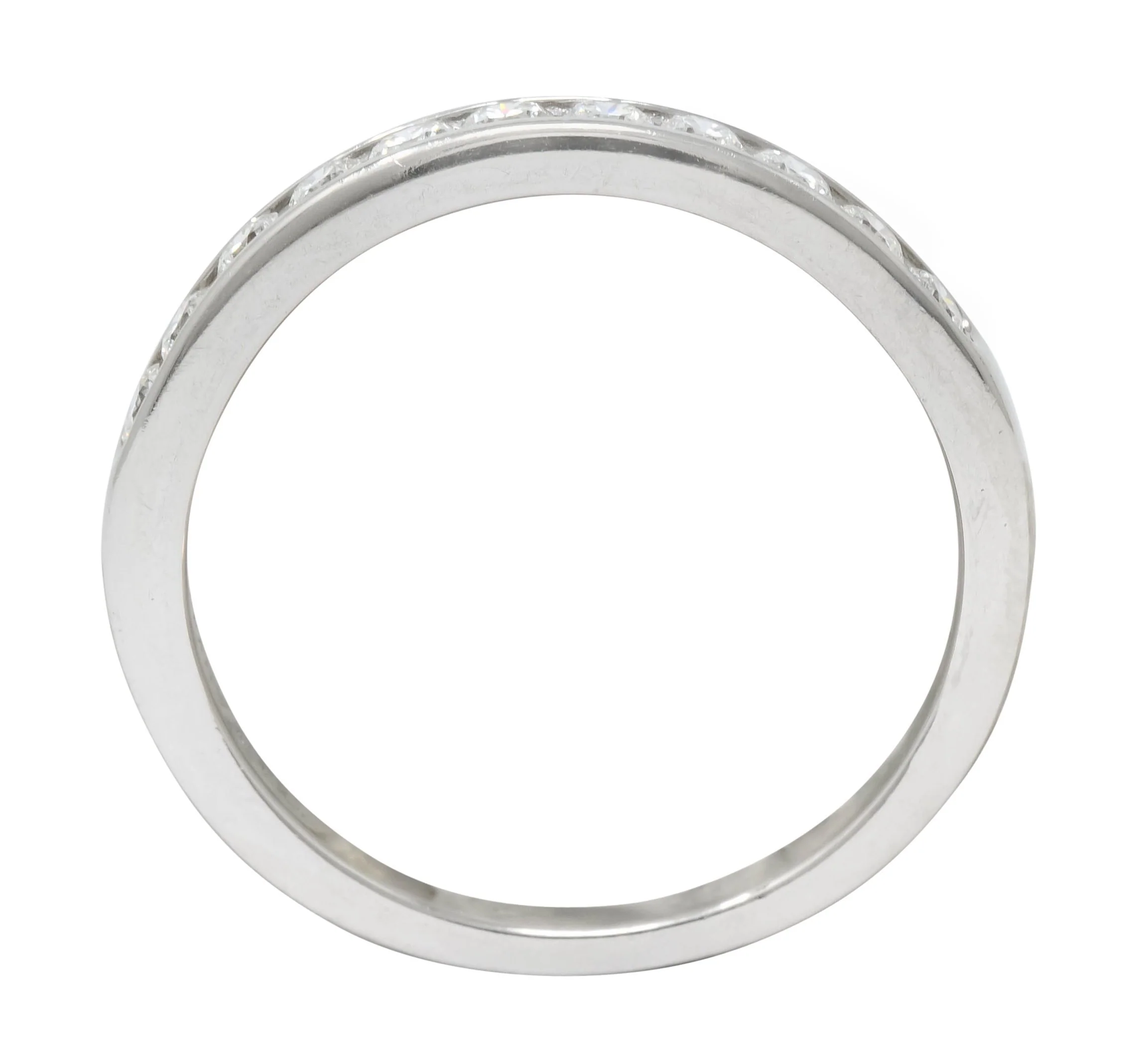 Tiffany & Co. 0.55 CTW Diamond Platinum Anniversary Channel Band Ring - Image 9