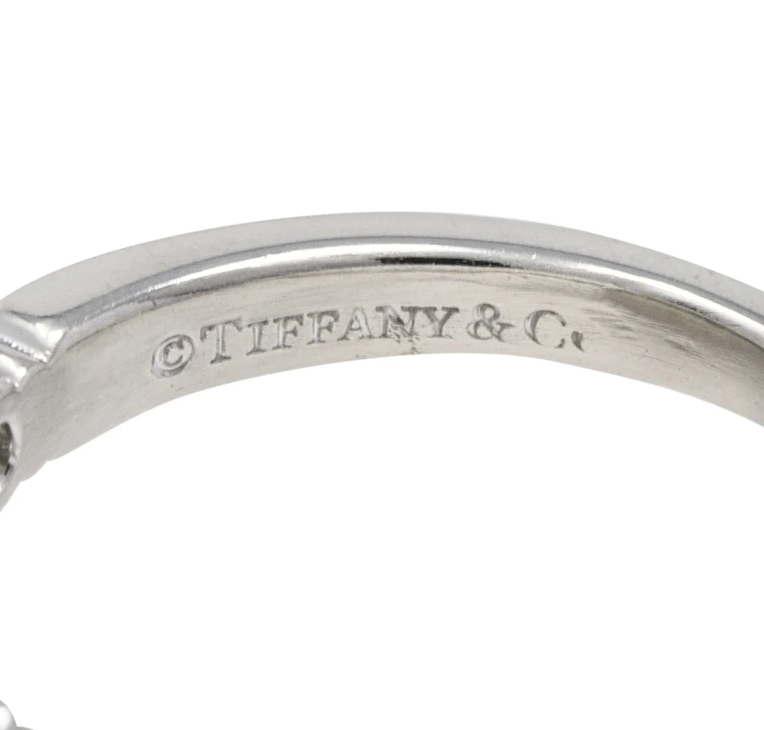 Tiffany & Co. 0.55 CTW Diamond Platinum Wedding Band Ring - Image 8