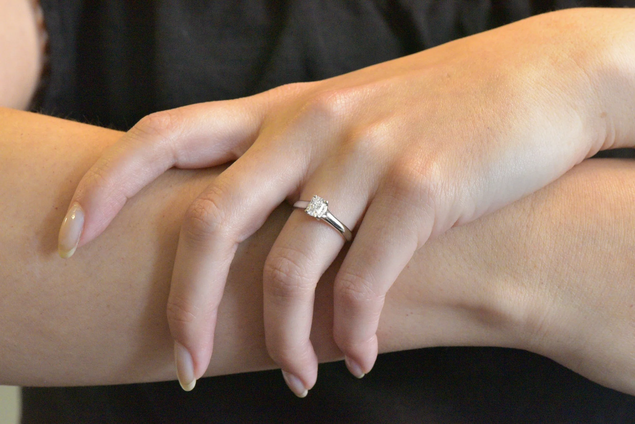 Tiffany & Co. 0.59 CTW Lucida Diamond Platinum Engagement Ring GIA Circa 2002 - Image 7