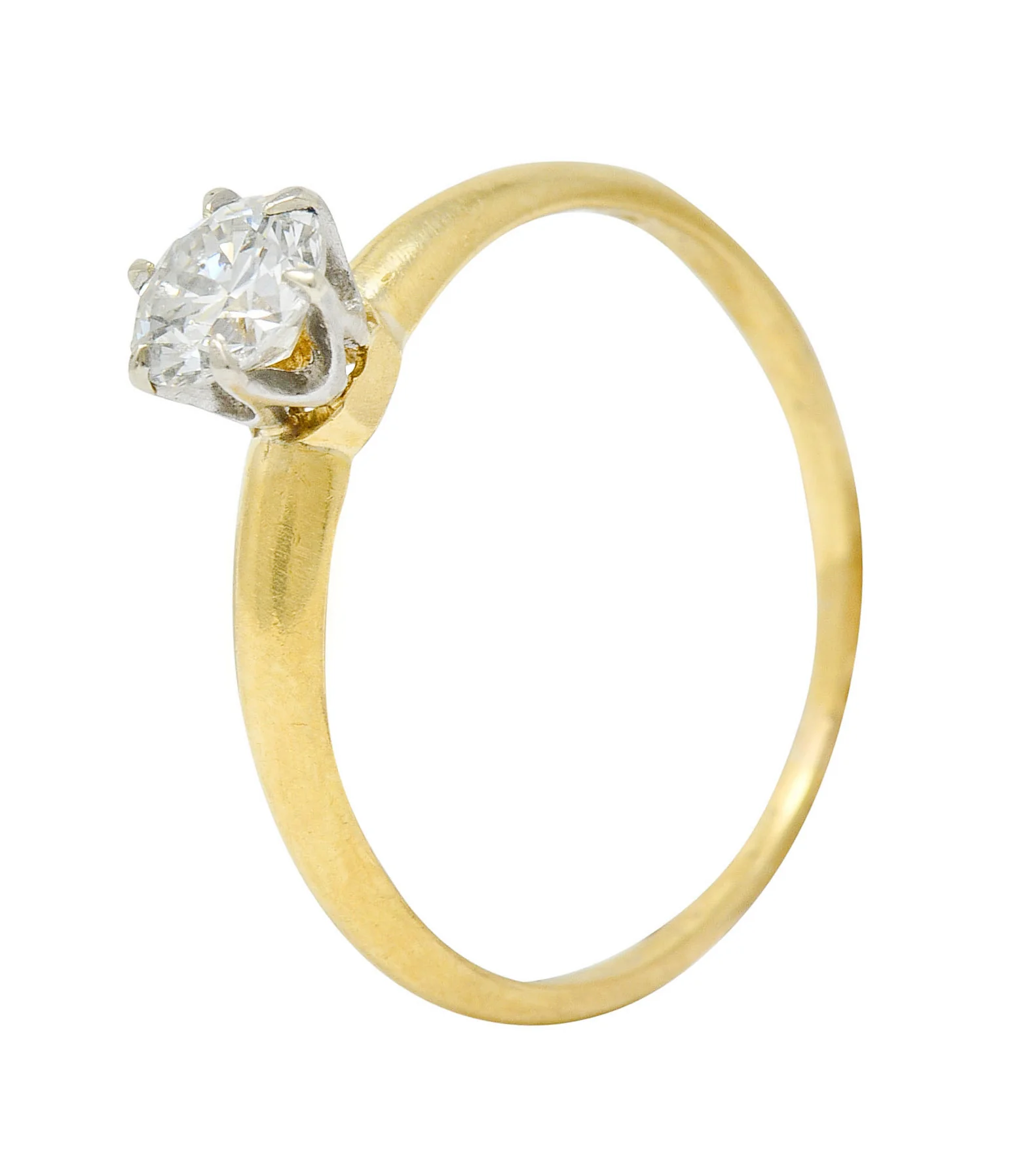 Tiffany & Co. 0.71 CTW Diamond Platinum 18 Karat Gold Solitaire Engagement Ring GIA - Image 10