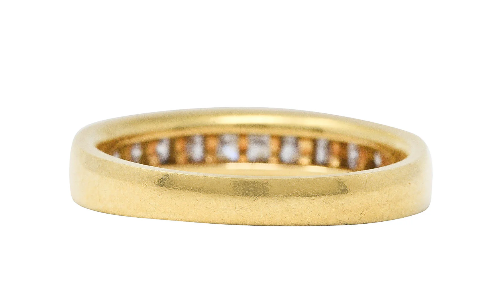 Tiffany & Co. 0.80 CTW Princess Diamond 18 Karat Yellow Gold Channel Band Ring - Image 4