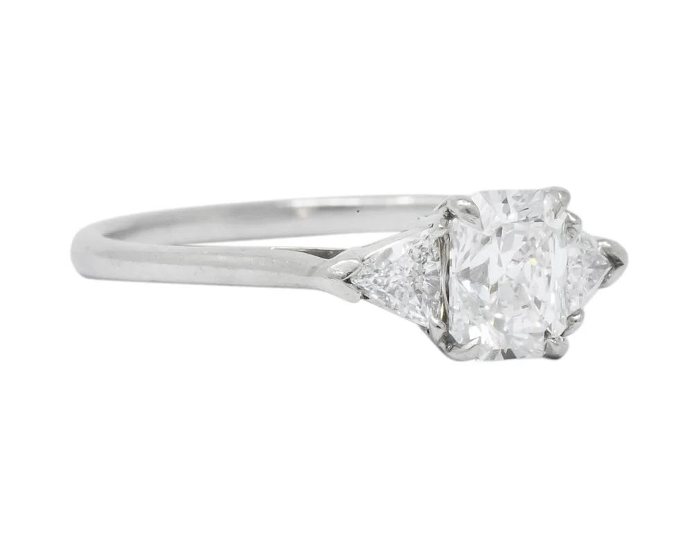 Tiffany & Co. 0.89 CTW Lucida Triangular Diamond Platinum Engagement Ring - Image 2