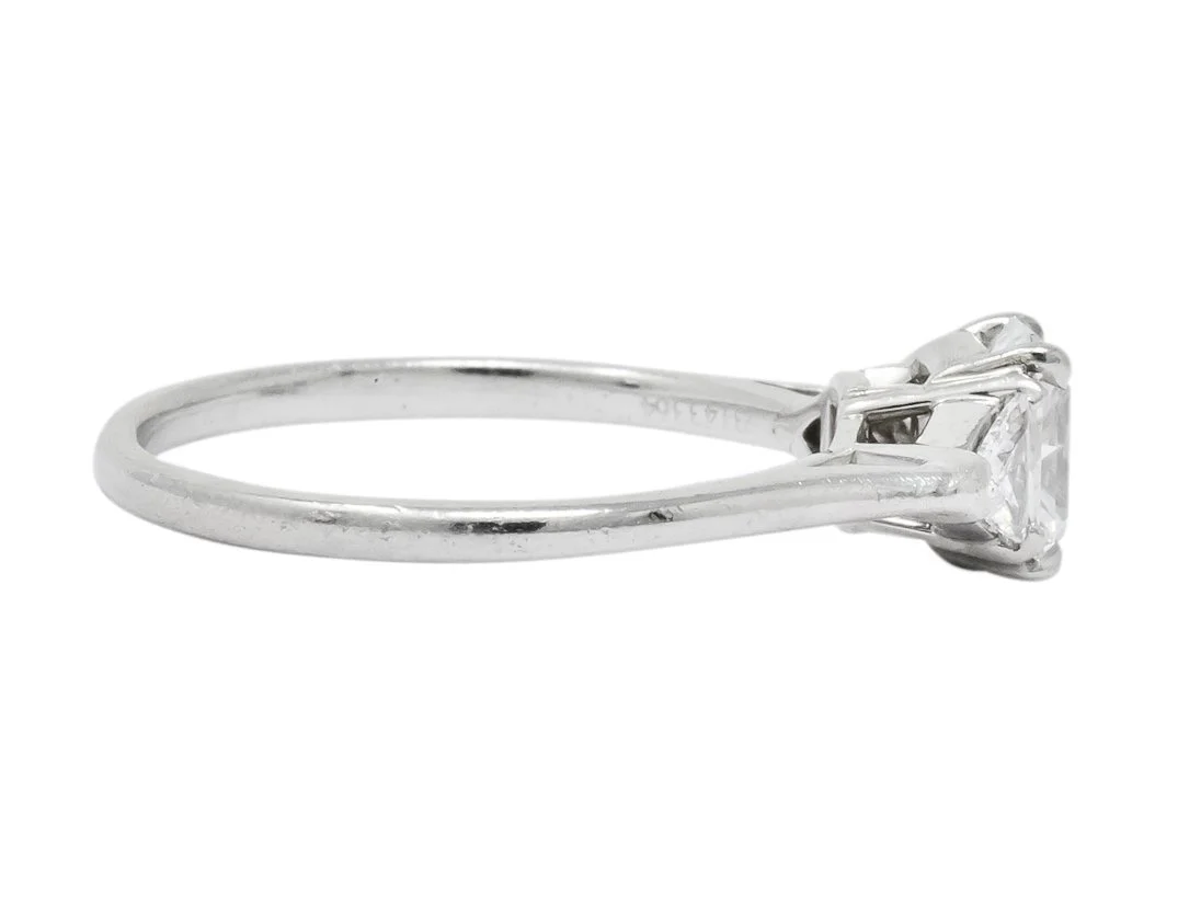 Tiffany & Co. 0.89 CTW Lucida Triangular Diamond Platinum Engagement Ring - Image 3