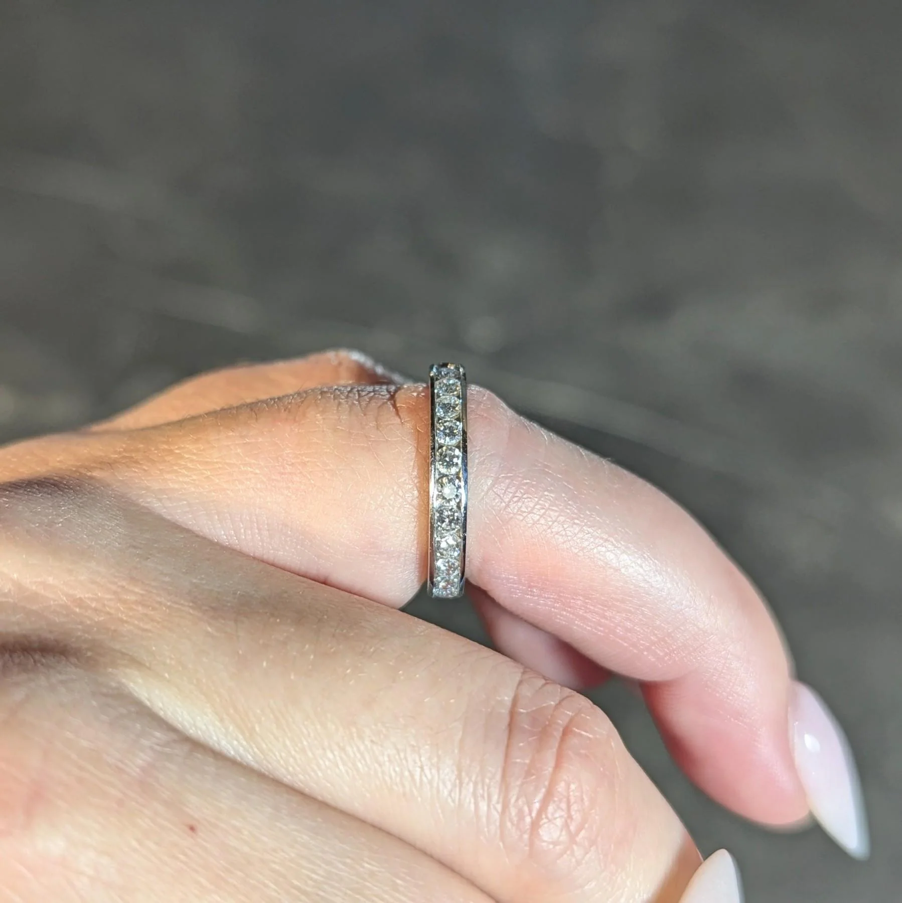 Tiffany & Co. 1.00 CTW Diamond Platinum Eternity Contemporary Wedding Band Ring - Image 11