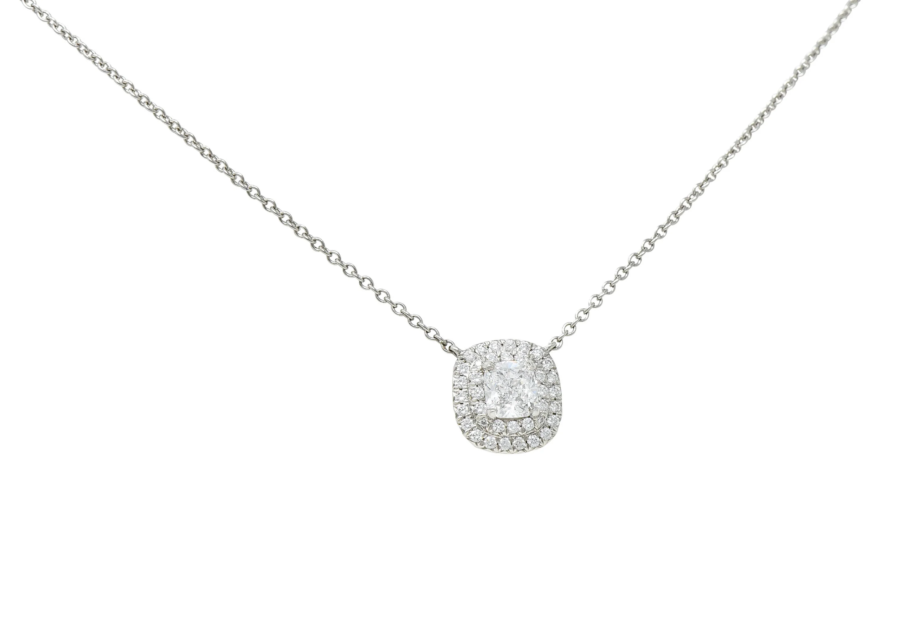 Tiffany & Co. 1.00 CTW Diamond Platinum Soleste Station Necklace