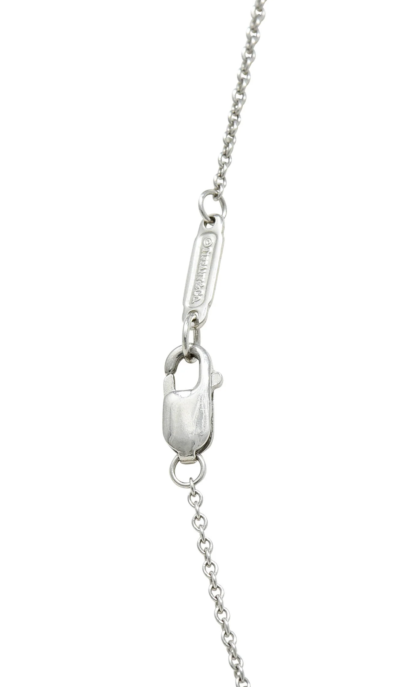 Tiffany & Co. 1.00 CTW Diamond Platinum Soleste Station Necklace - Image 7