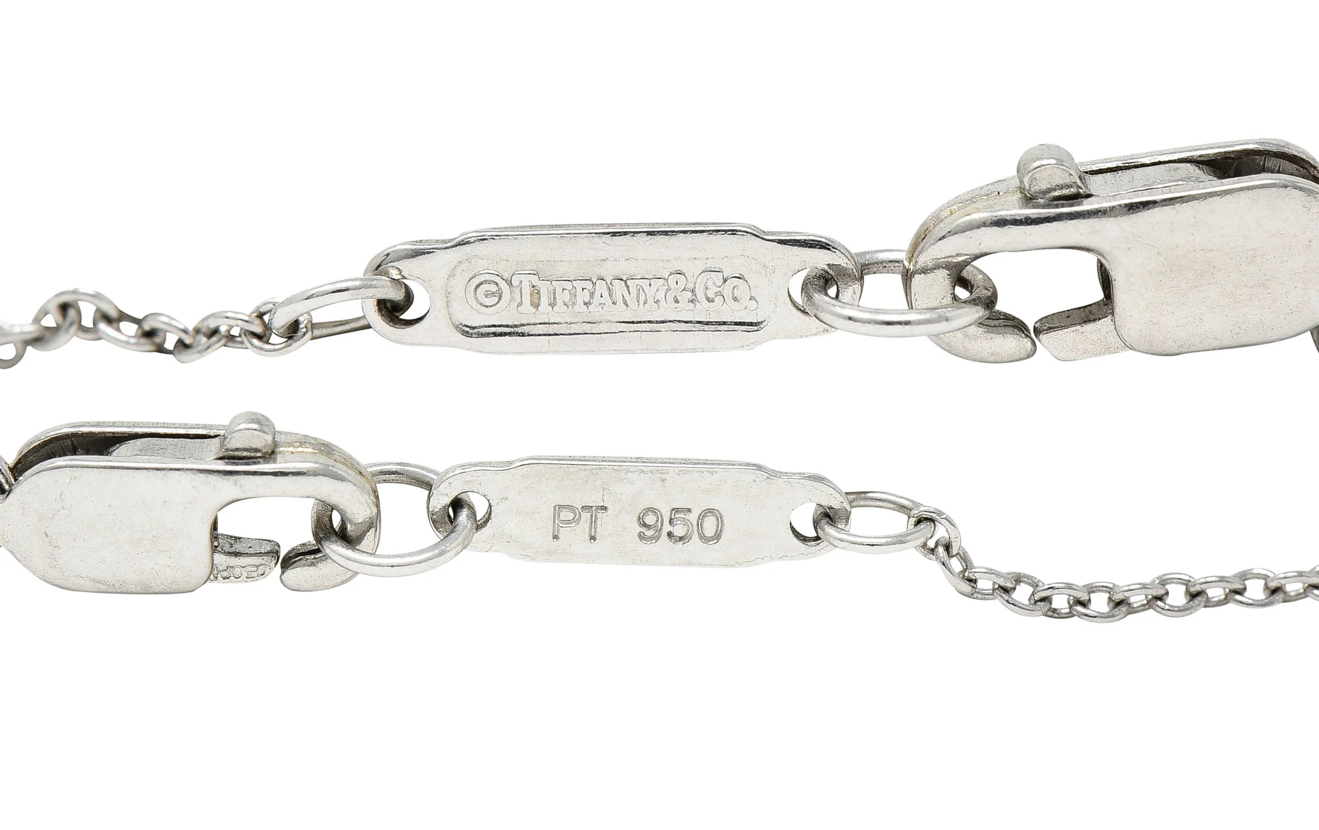 Tiffany & Co. 1.00 CTW Diamond Platinum Soleste Station Necklace - Image 8
