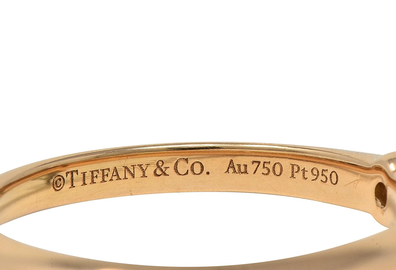 Tiffany & Co. 1.01 CT Diamond Platinum 18 Karat Yellow Gold Solitaire Engagement Ring GIA - Image 7